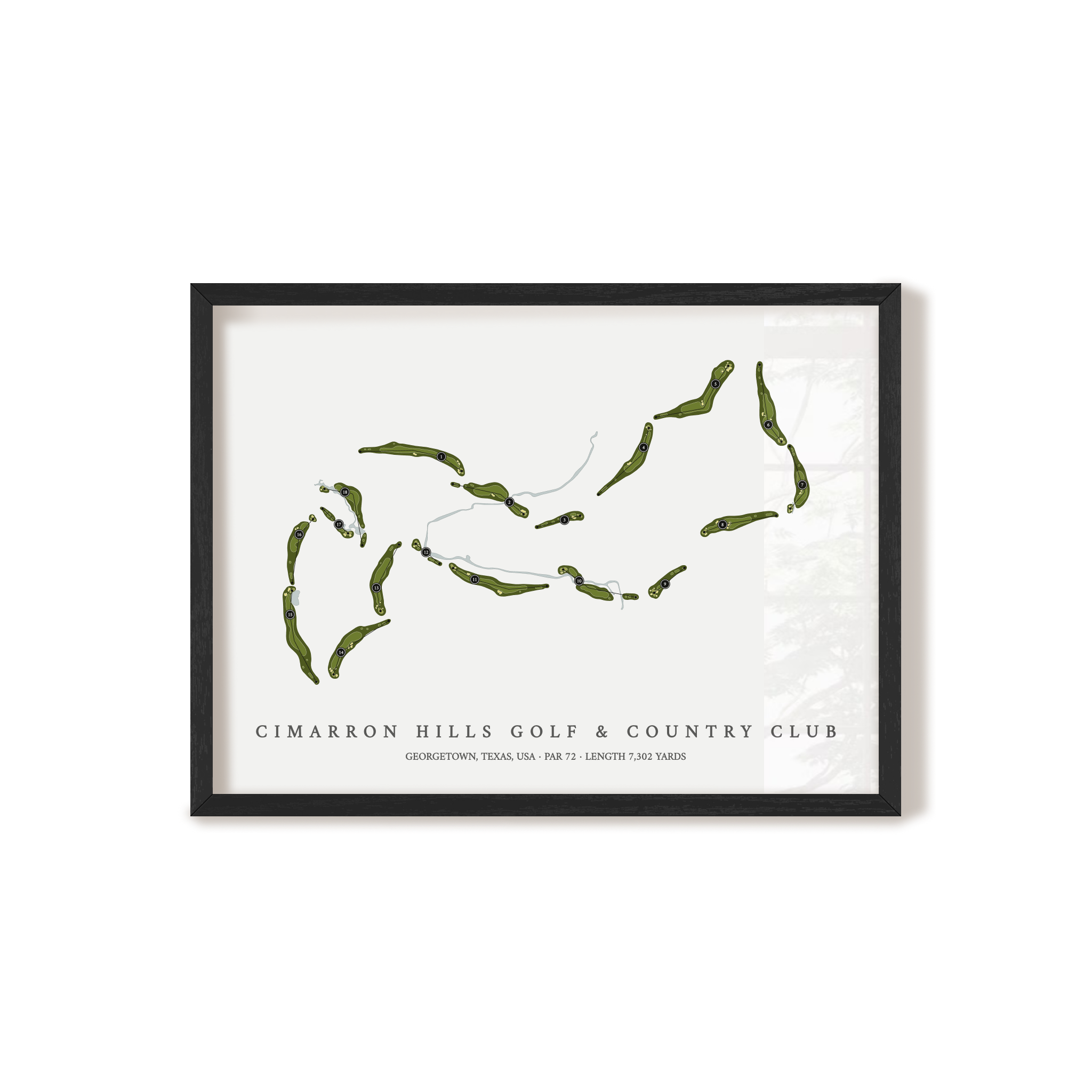 Cimarron Hills Golf & Country Club | Golf Course Map | Black+Frame 