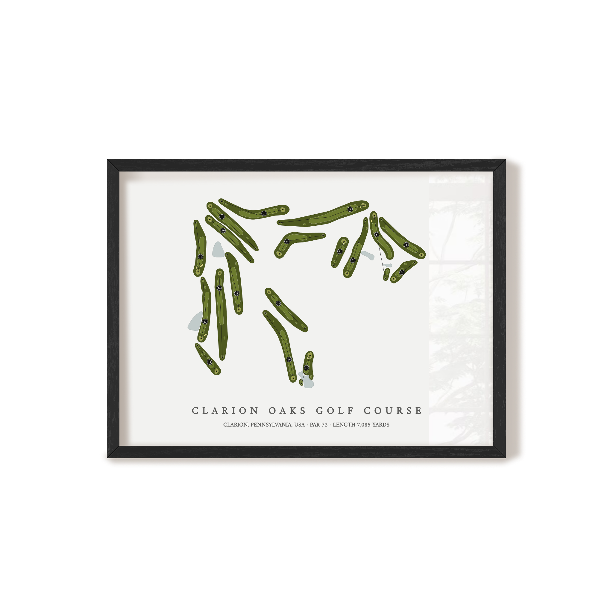 Clarion Oaks Golf Course | Golf Course Map | Black+Frame