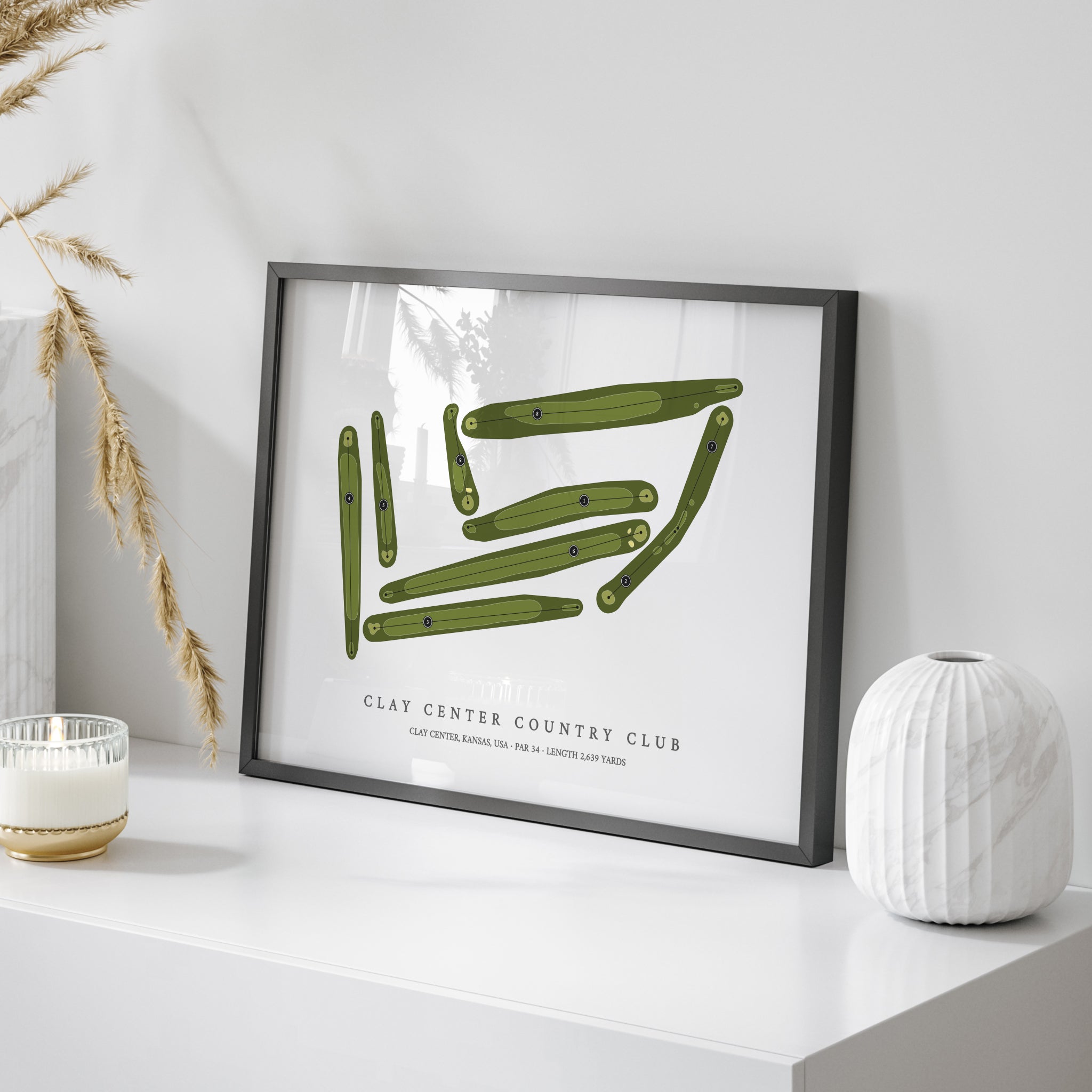 Clay Center Country Club | Golf Course Map | On Table 