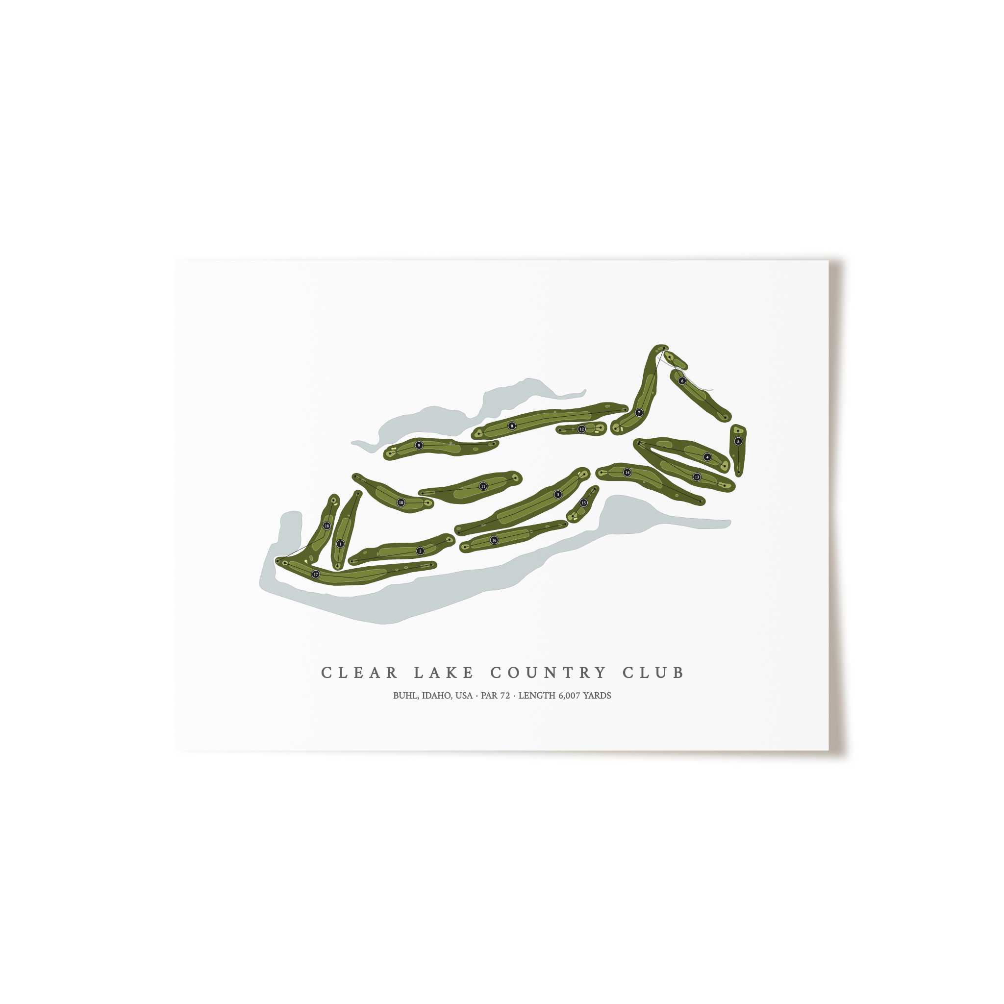 Clear Lake Country Club  | Golf Course Print | Unframed 