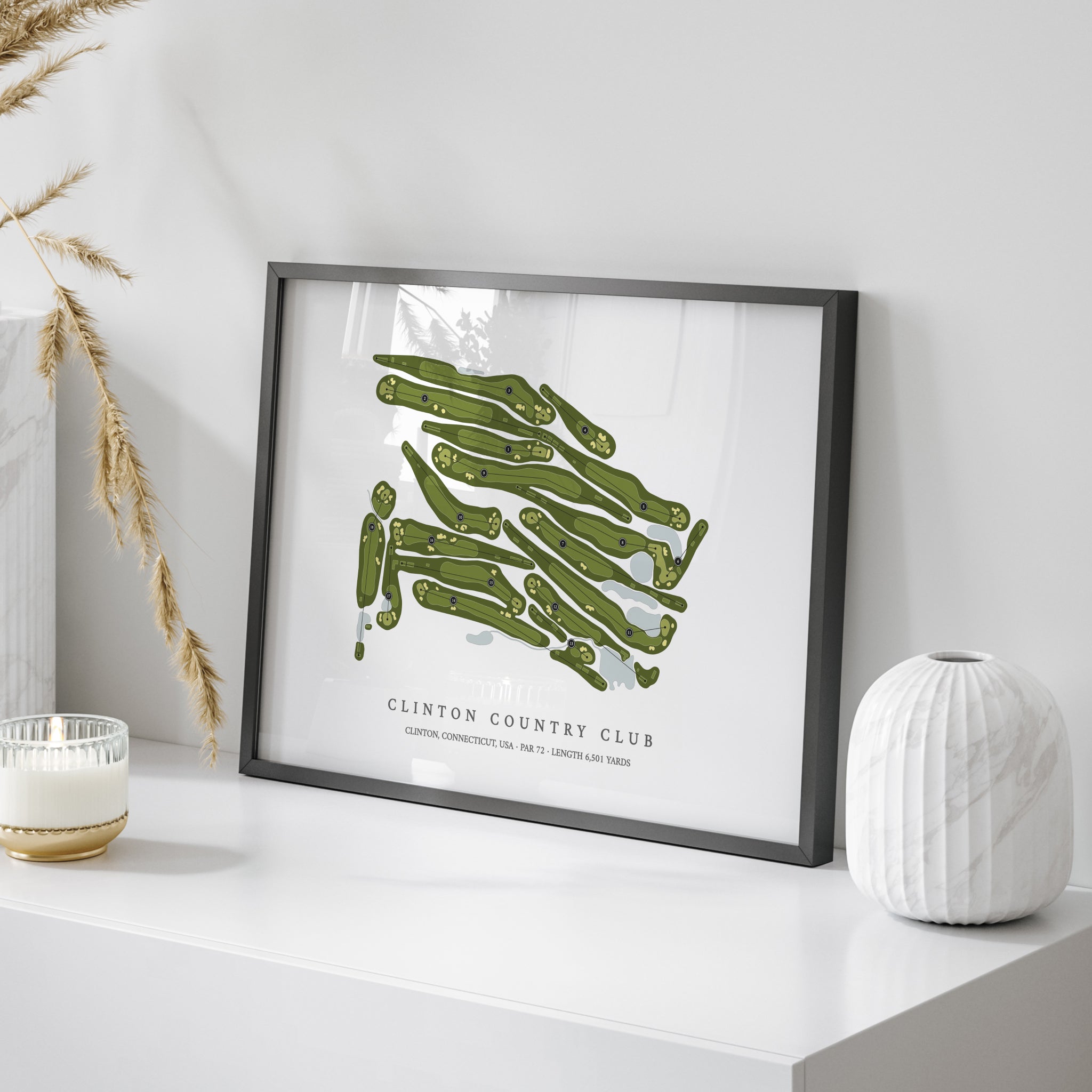 Clinton Country Club | Golf Course Map | On Table