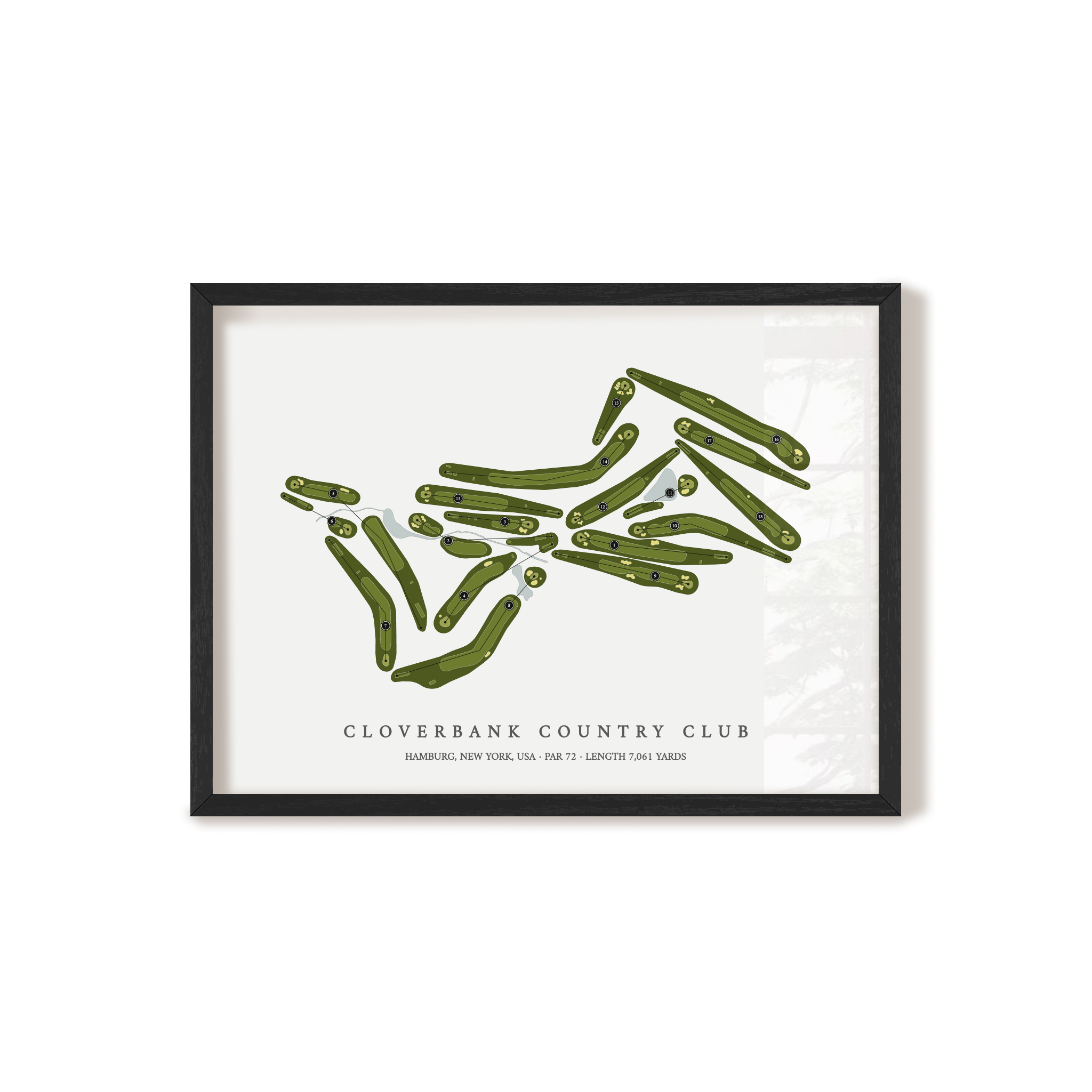 Cloverbank Country Club | Golf Course Map | Black+Frame 