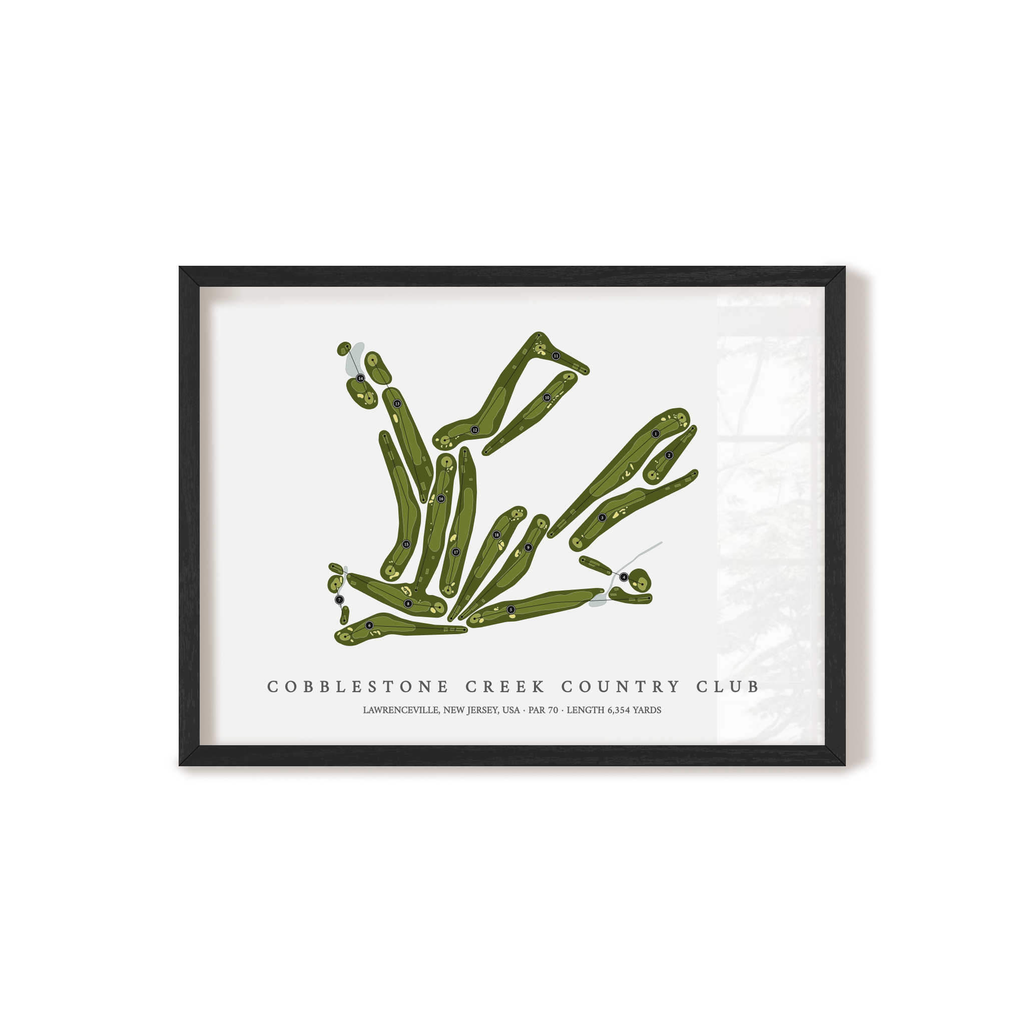 Cobblestone Creek Country Club | Golf Course Map | Black+Frame