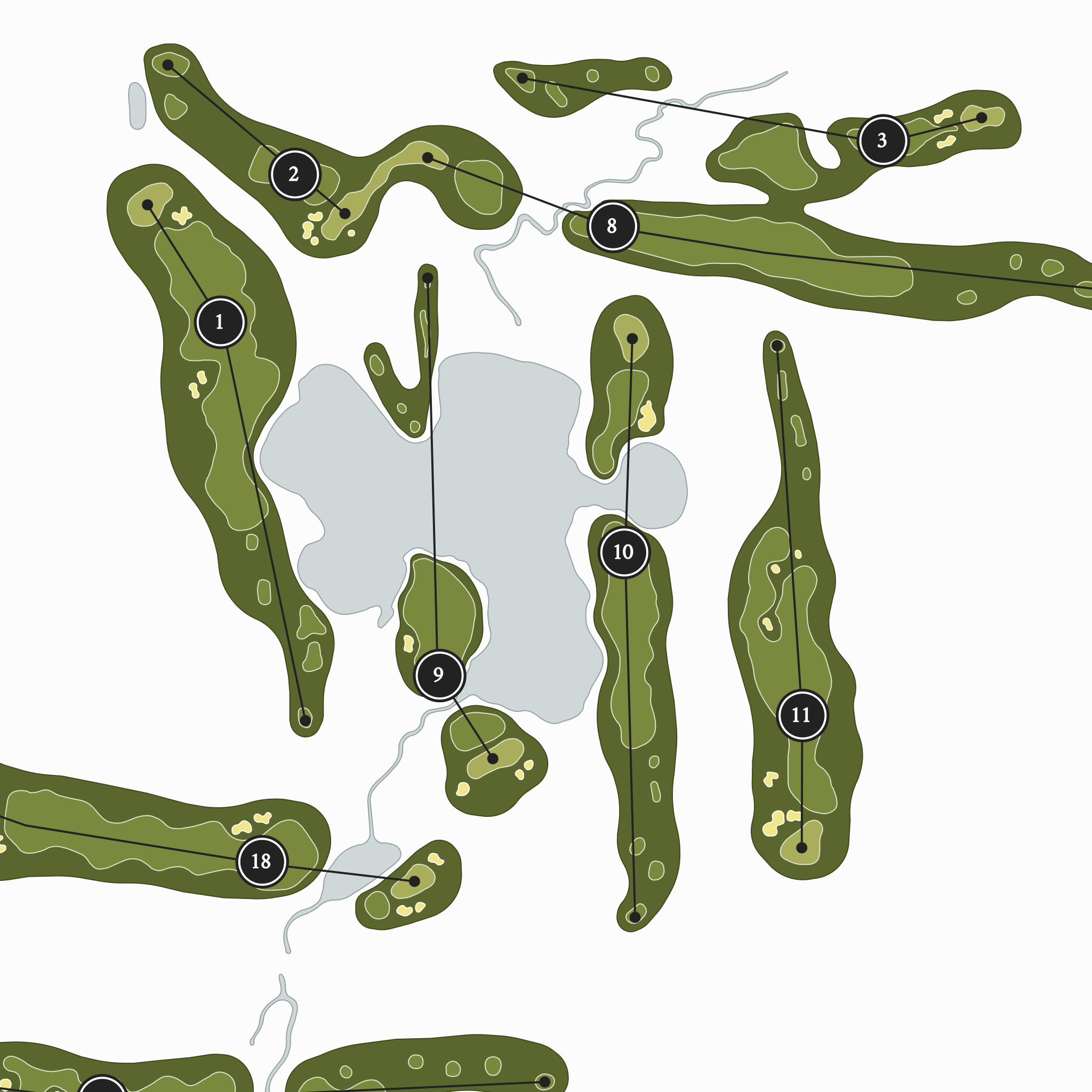 Cobblestone Creek Country Club | Golf Course Map | Close Up 