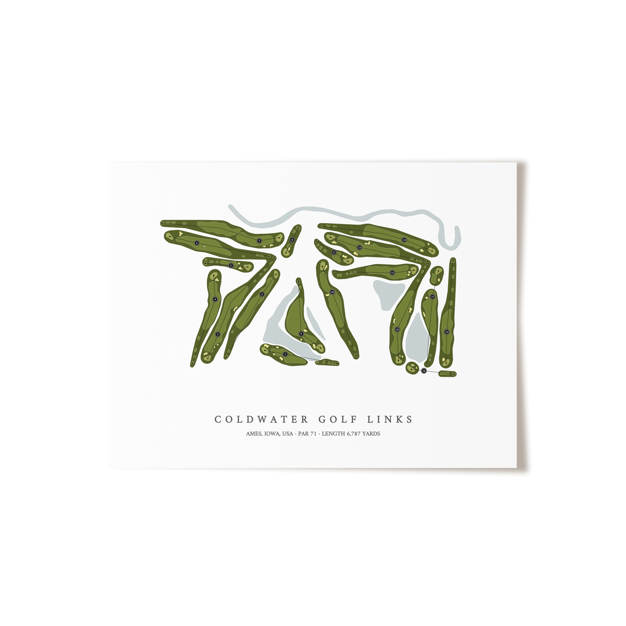 Coldwater Golf Links | Golf Course Map | Unframed 