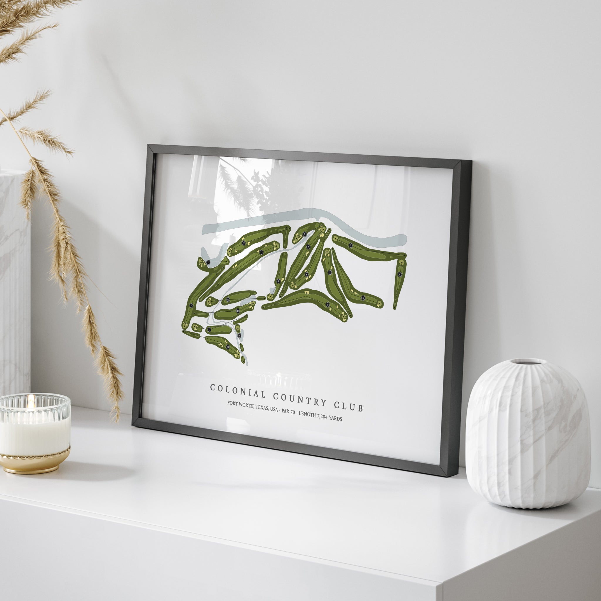 Colonial Country Club | Golf Course Map | On Table 