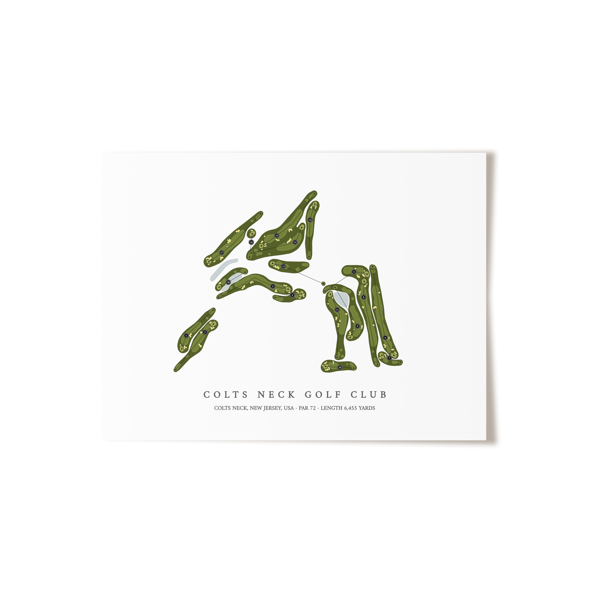 Colts Neck Golf Club | Golf Course Map | Unframed 
