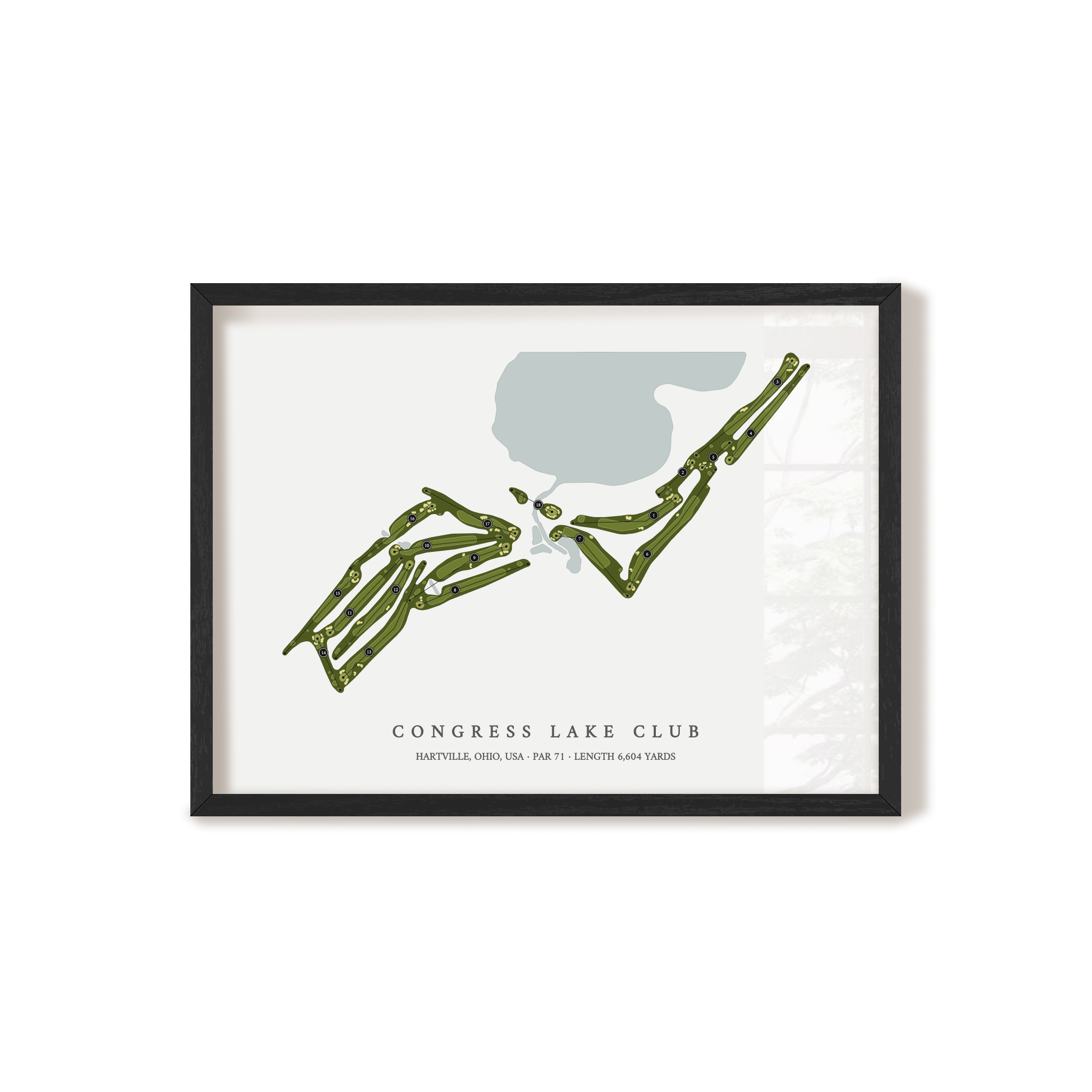 Congress Lake Club | Golf Course Print | Black Frame