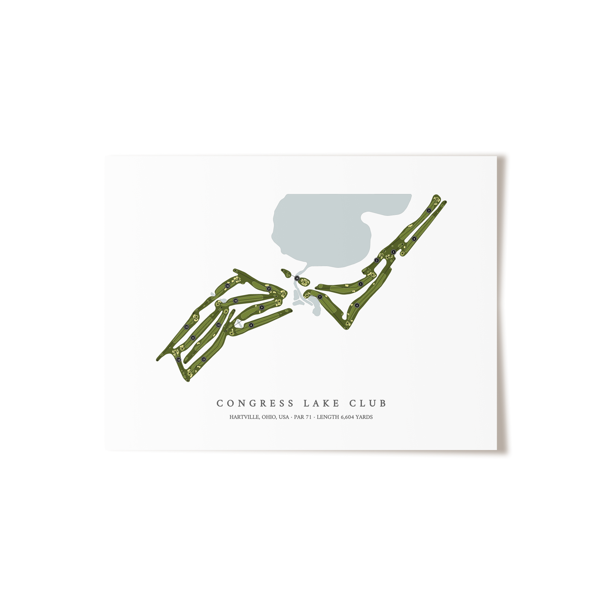 Congress Lake Club | Golf Course Print | Unframed