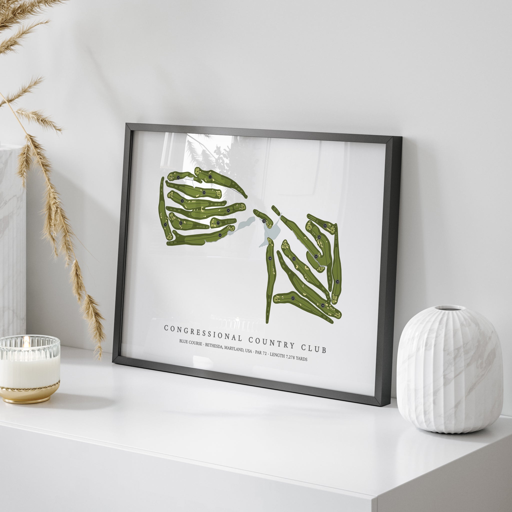 Congressional Country Club - Blue Course | Golf Course Map | On Table 