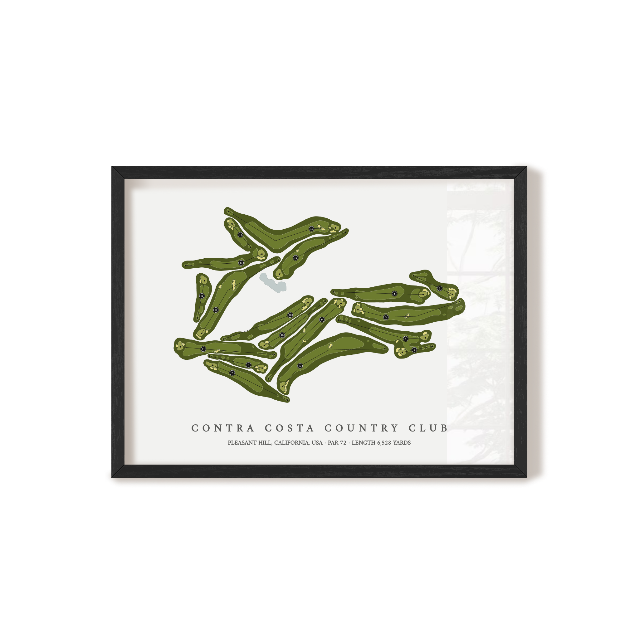 Contra Costa Country Club | Golf Course Print | Black Frame