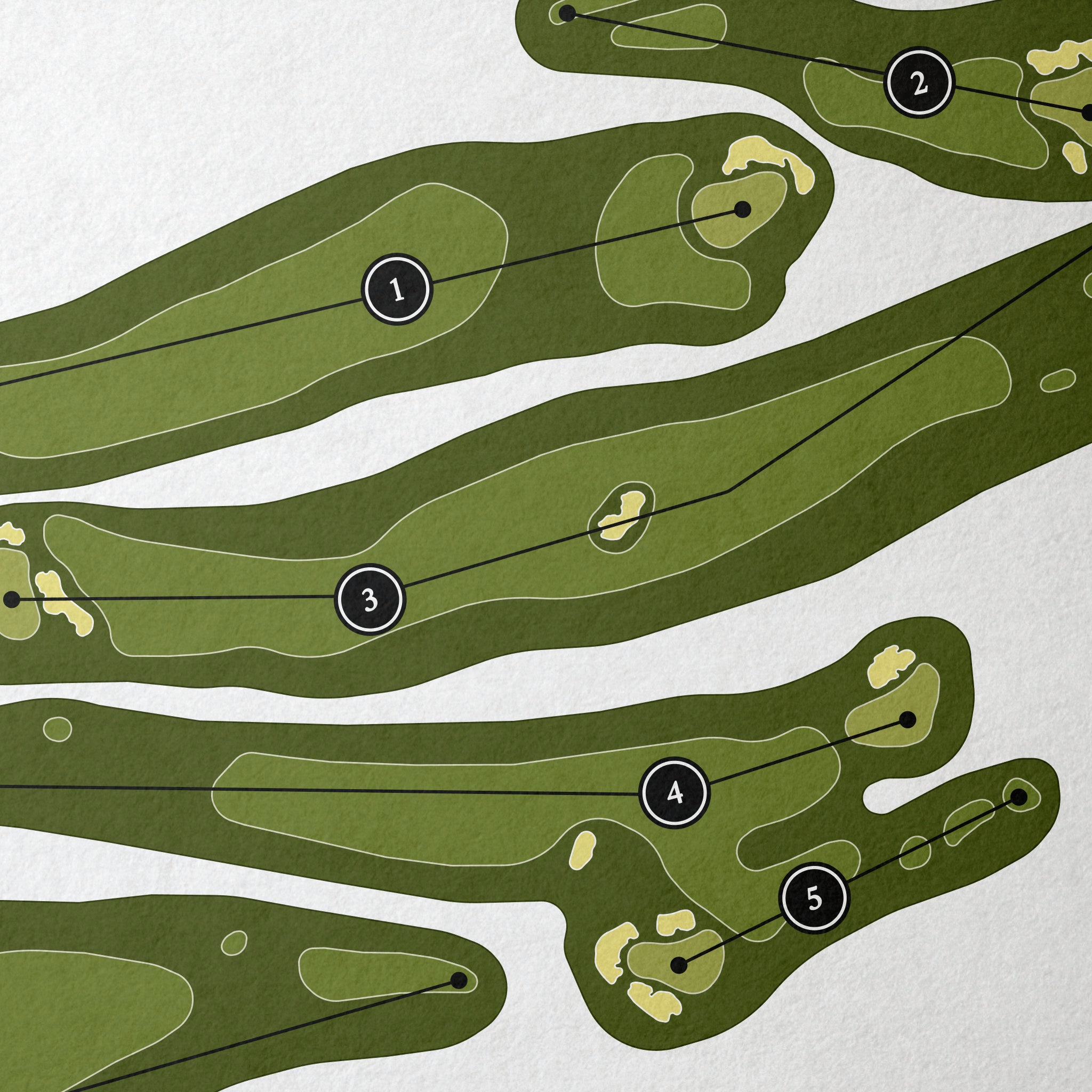 Contra Costa Country Club | Golf Course Print | Close Up