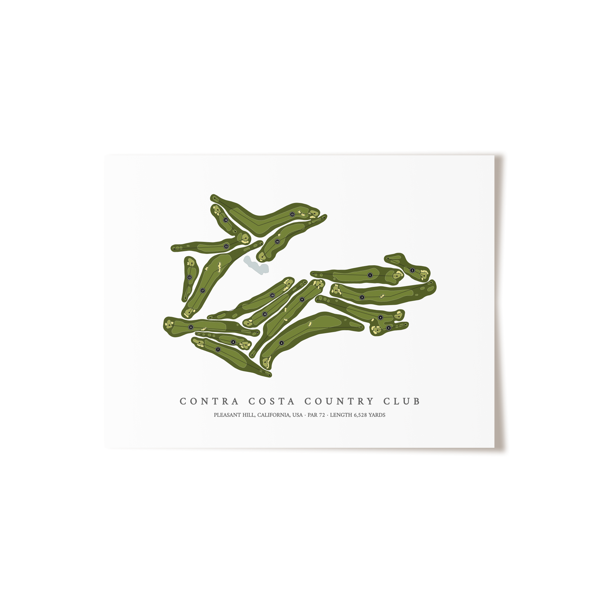 Contra Costa Country Club | Golf Course Print | Unframed