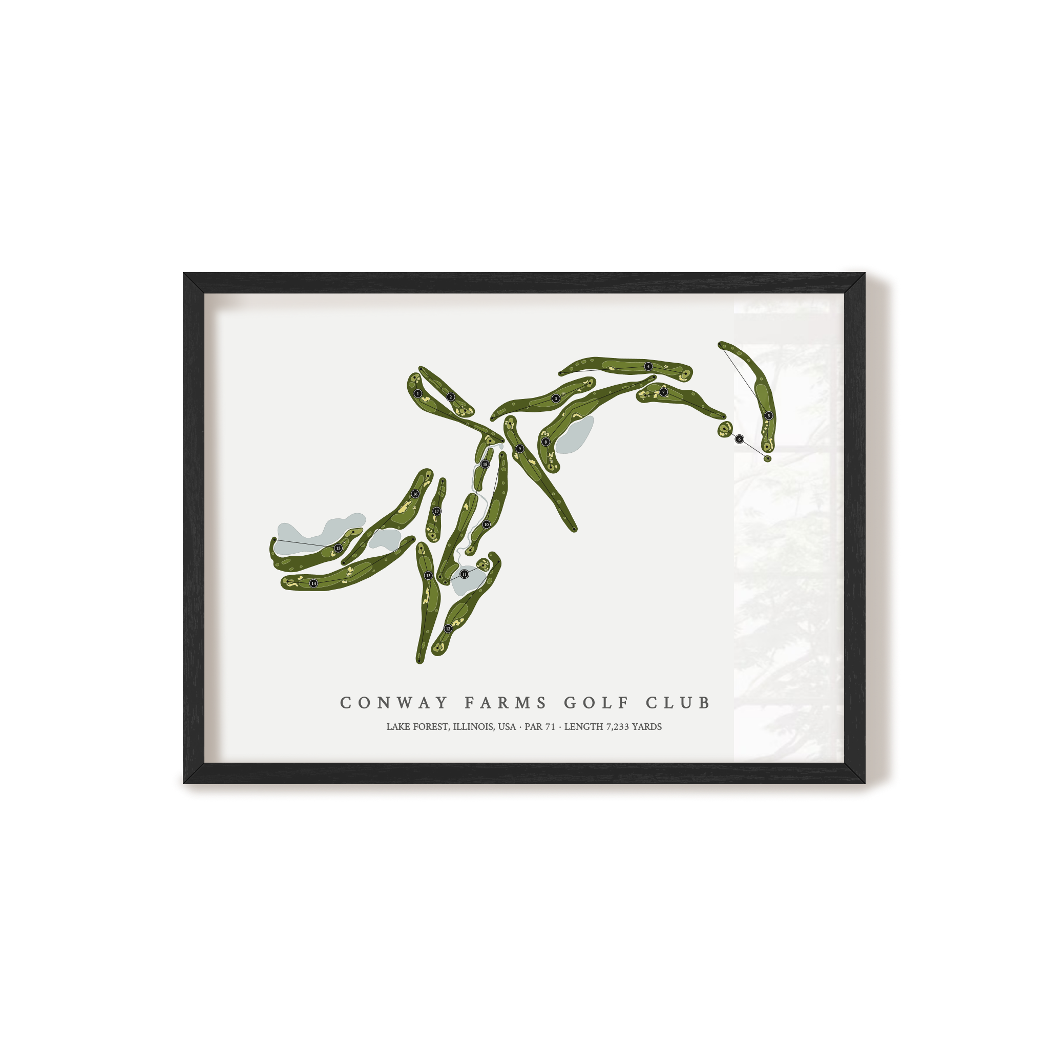 Conway Farms Golf Club | Golf Course Print | Black Frame