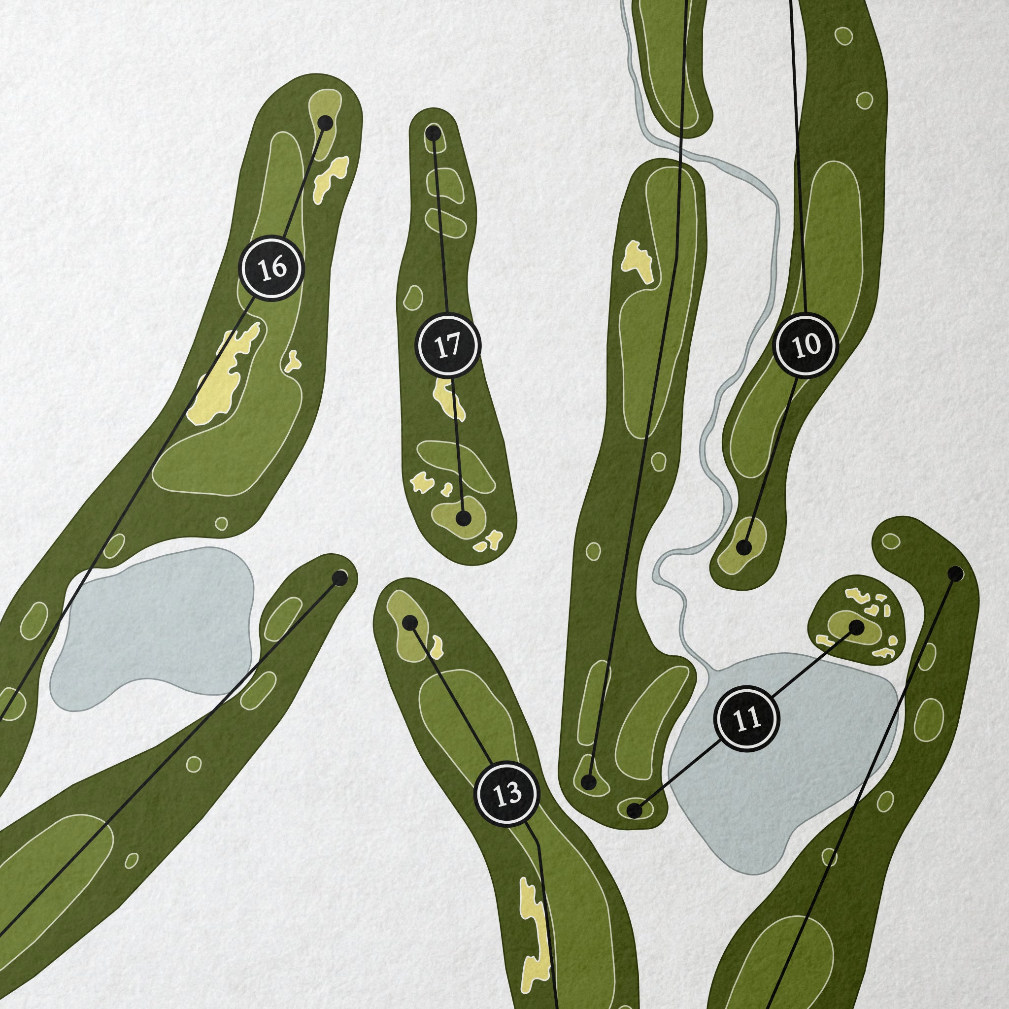 Conway Farms Golf Club | Golf Course Print | Close Up