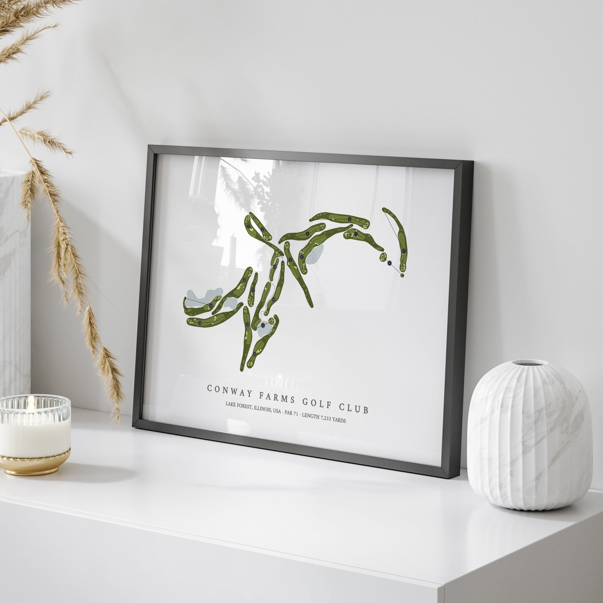 Conway Farms Golf Club | Golf Course Print | On Table