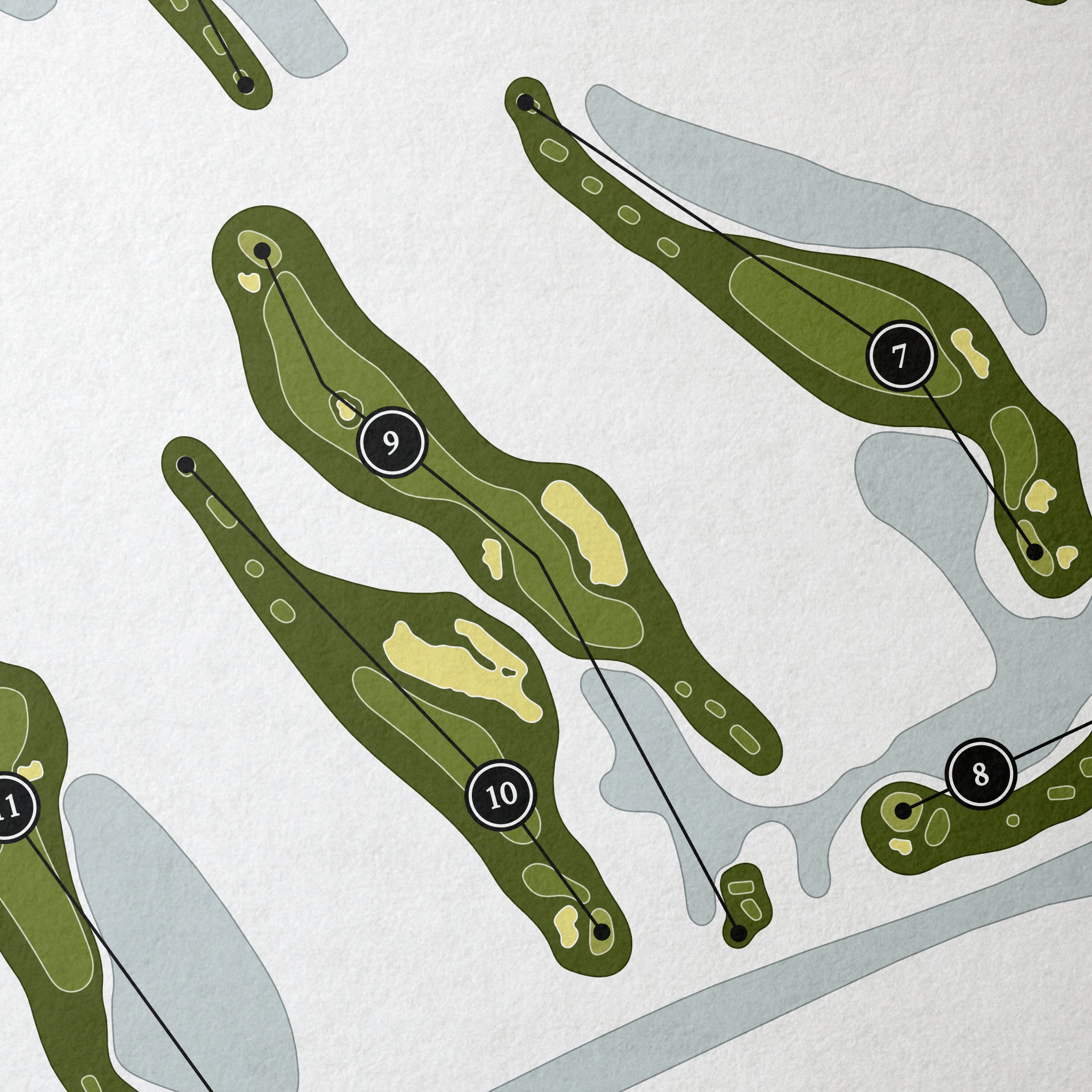 Country Club At Mirasol - Sunset Course | Golf Course Map | Close Up 