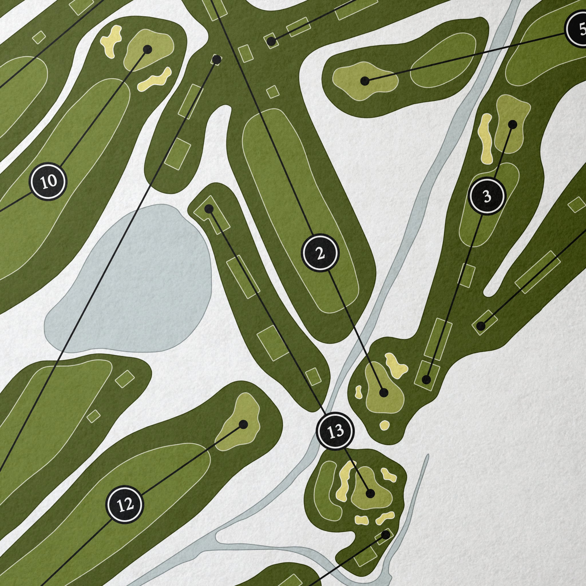 Country Club of Birmingham - East Course | Golf Course Map | Close Up 