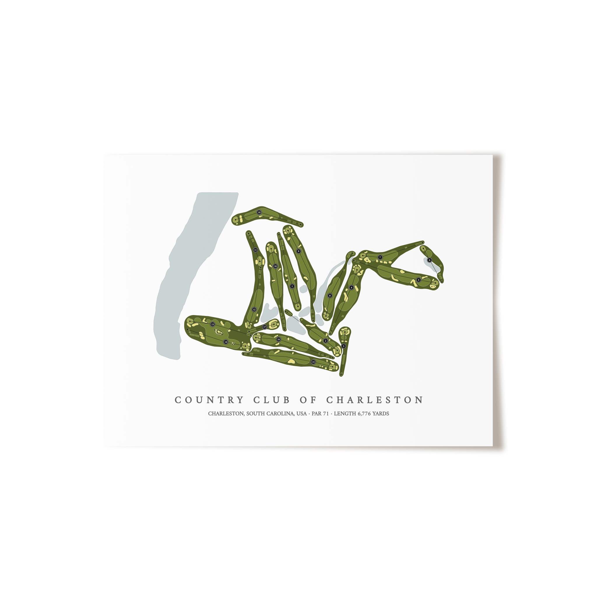 Country Club of Charleston | Golf Course Print | Unframed