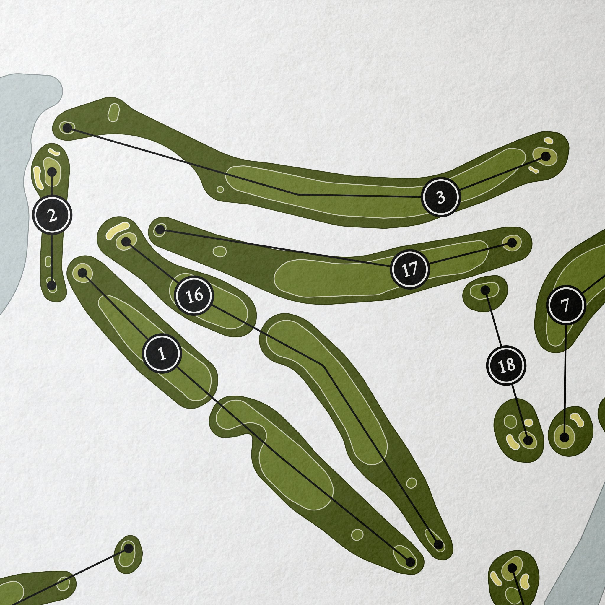 Country Club of Culpeper | Golf Course Map | Close Up 