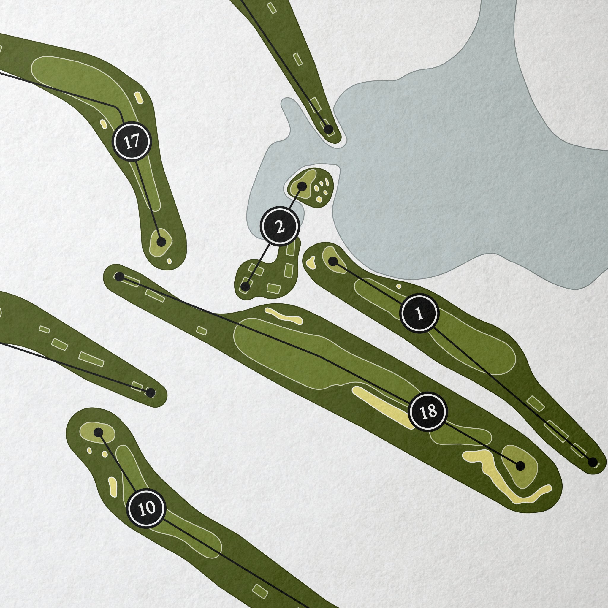 Country Club of Landfall - Pete Dye Course | Golf Course Map | Close Up 