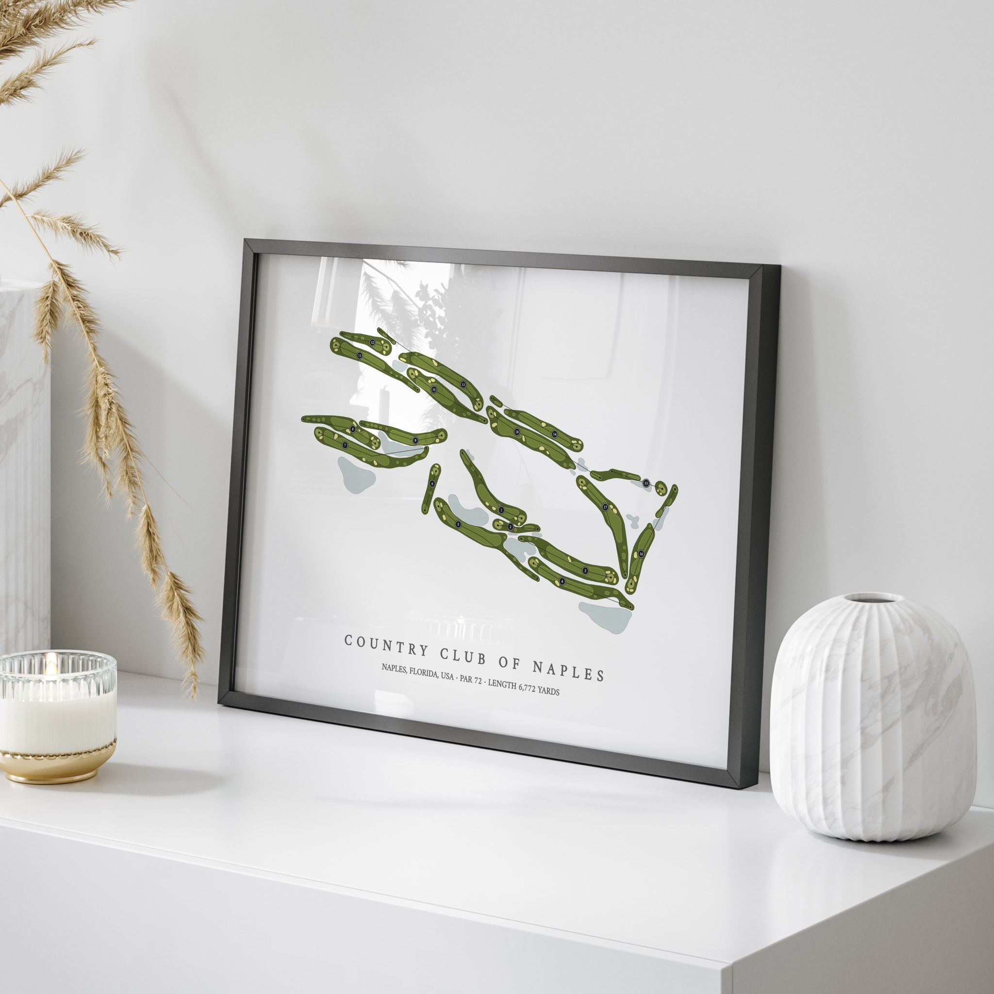 Country Club of Naples | Golf Course Map | On Table 