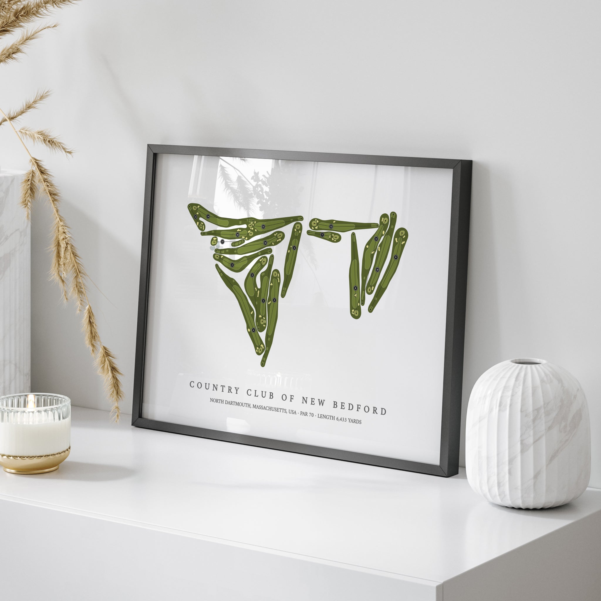 Country Club of New Bedford | Golf Course Map | On Table 