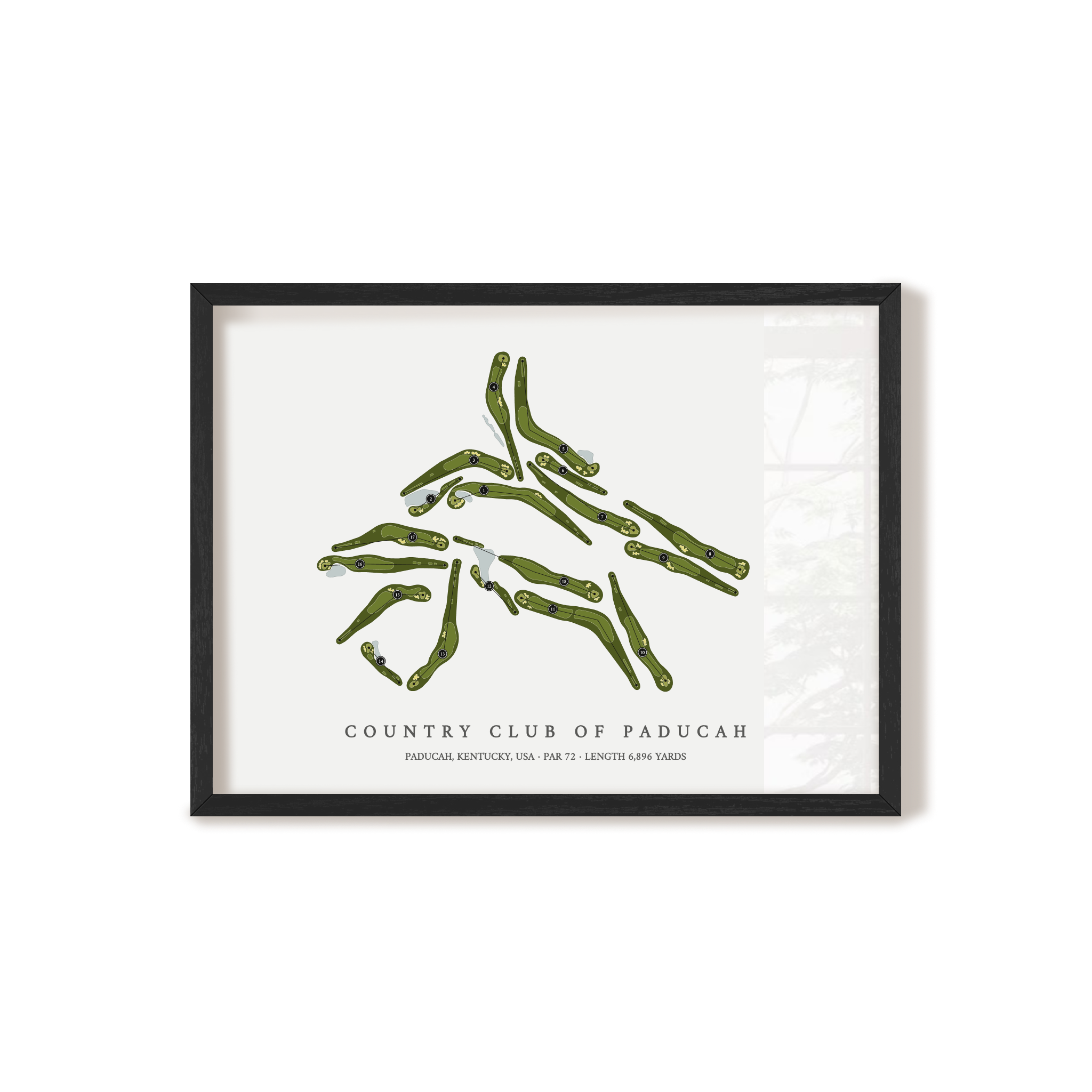 Country Club of Paducah | Golf Course Print | Black Frame