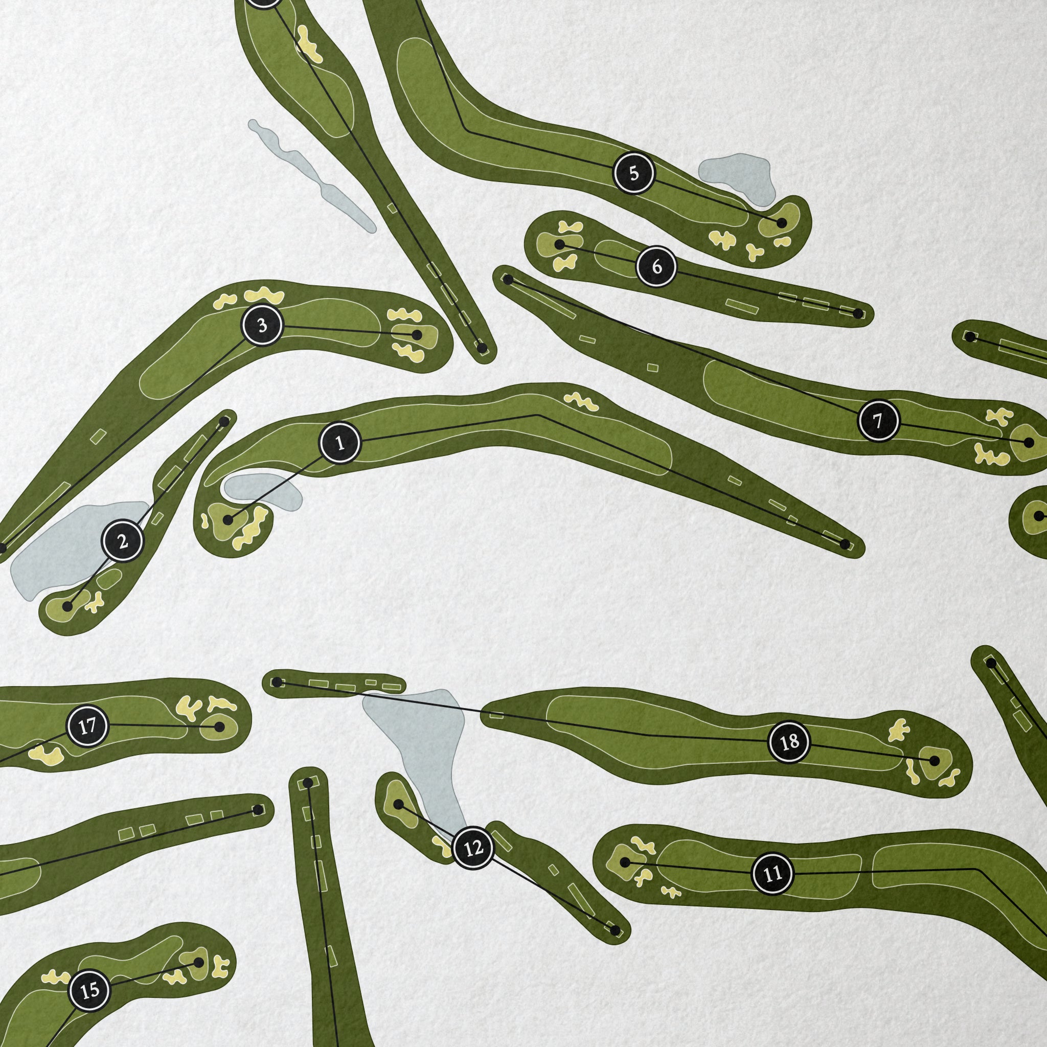 Country Club of Paducah | Golf Course Print | Close Up