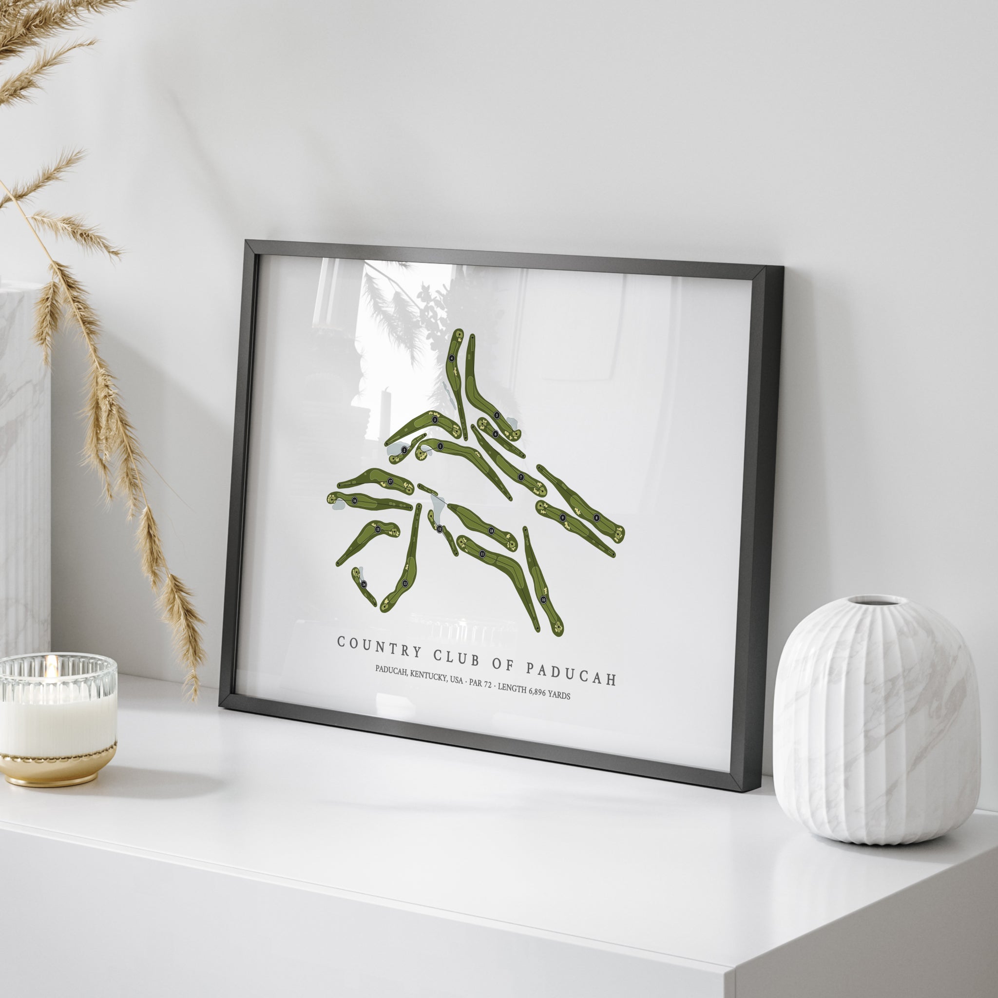 Country Club of Paducah | Golf Course Print | On Table