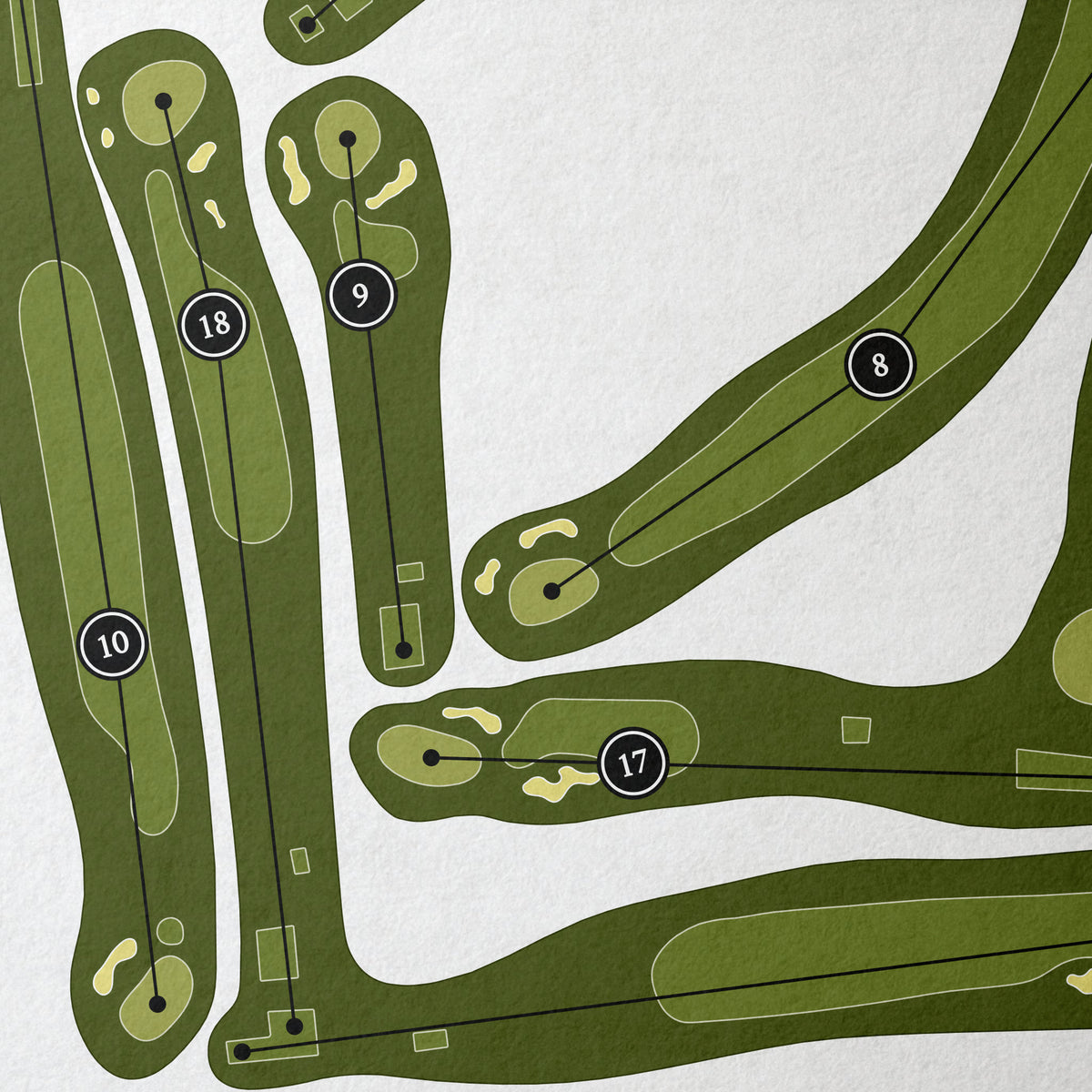 Country Club of Peoria | Golf Course Map | Close Up 