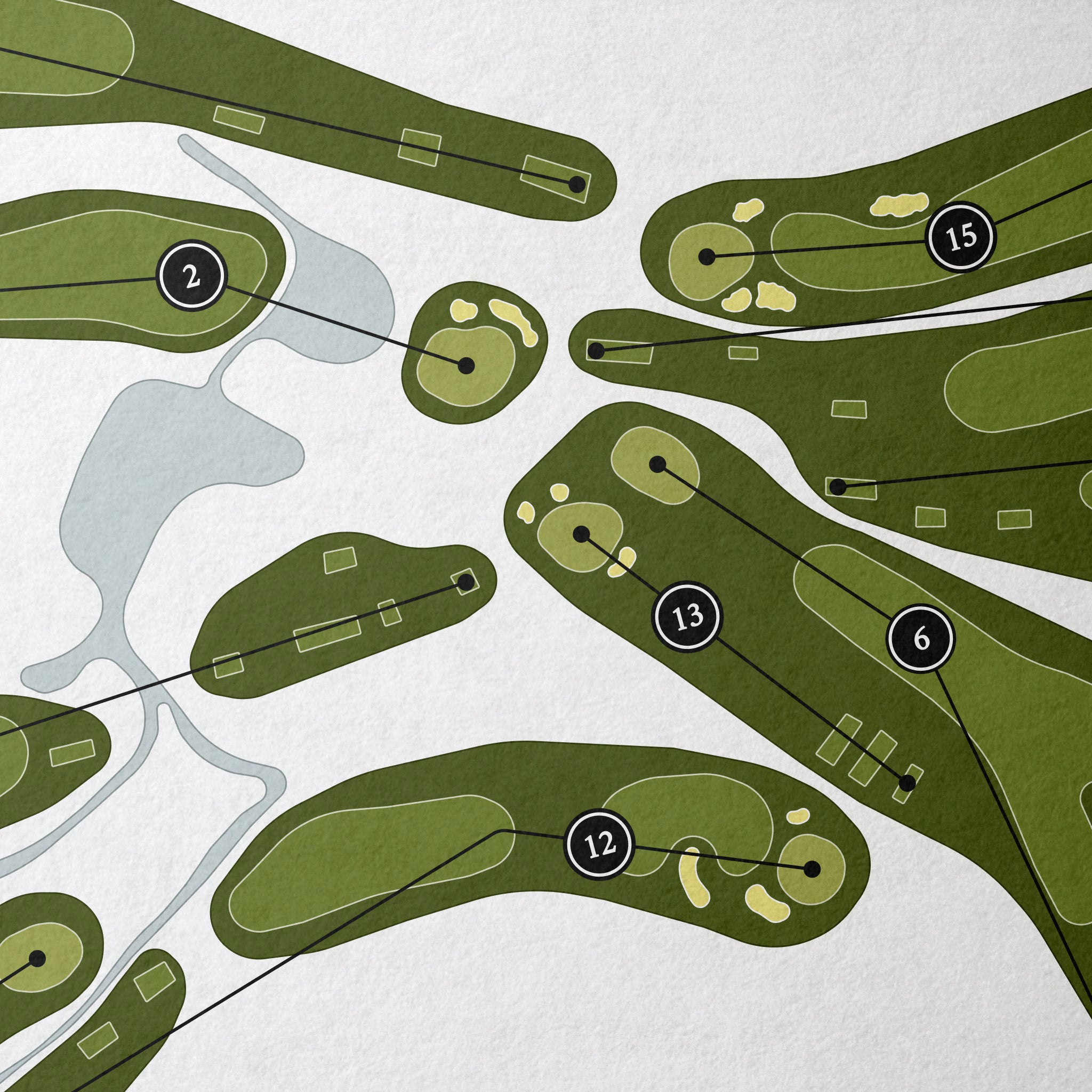 Country Club of Pittsfield | Golf Course Map | Close Up 