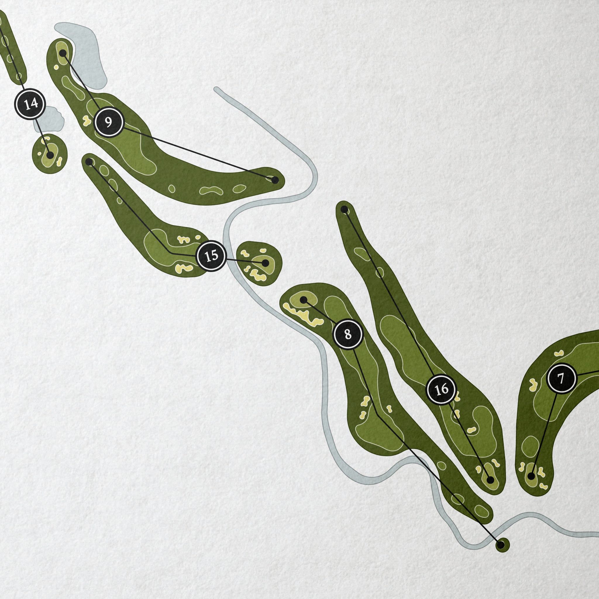 Country Club of St Albans - Tavern Creek | Golf Course Map | Close Up 