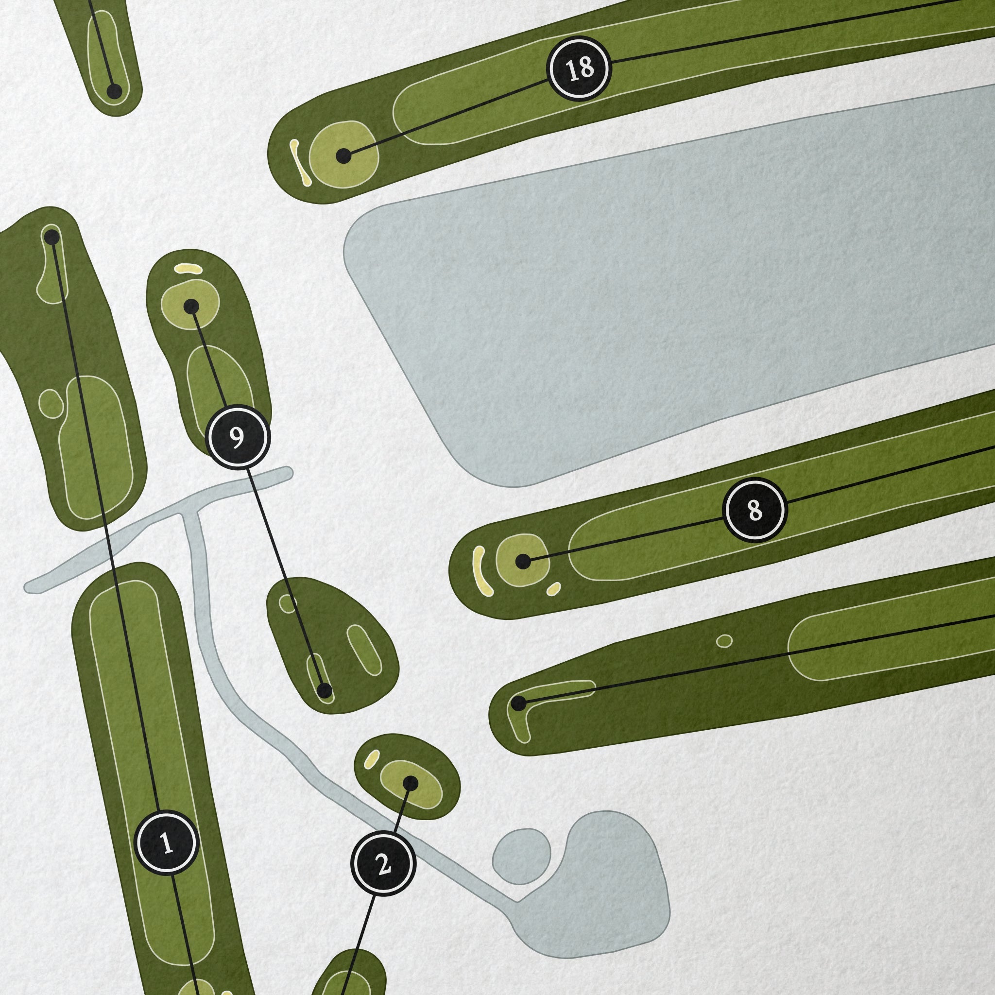 Country Creek Golf Club - The Rock | Golf Course Map | Close Up 