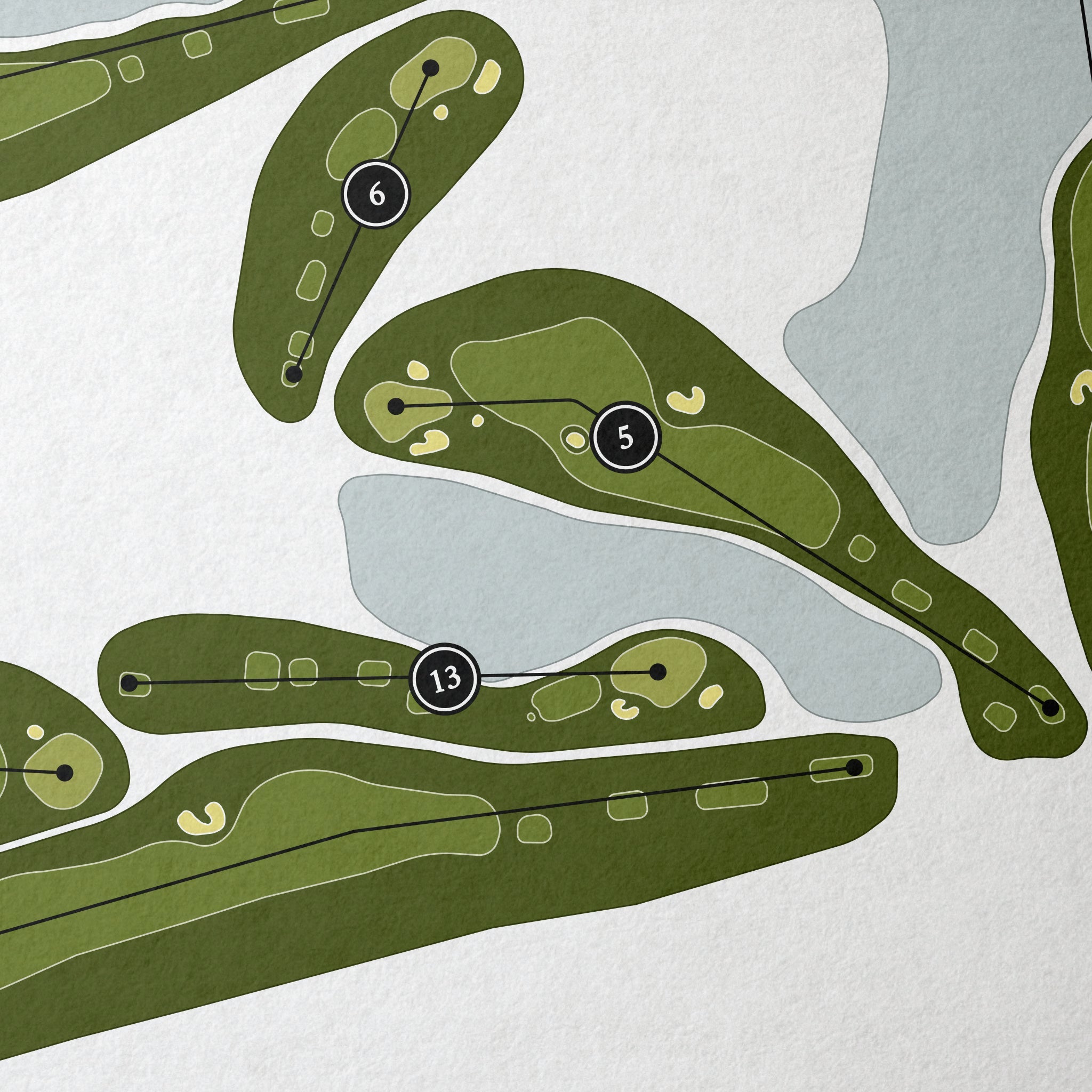 Countryside Golf & Country Club | Golf Course Print | Close Up 