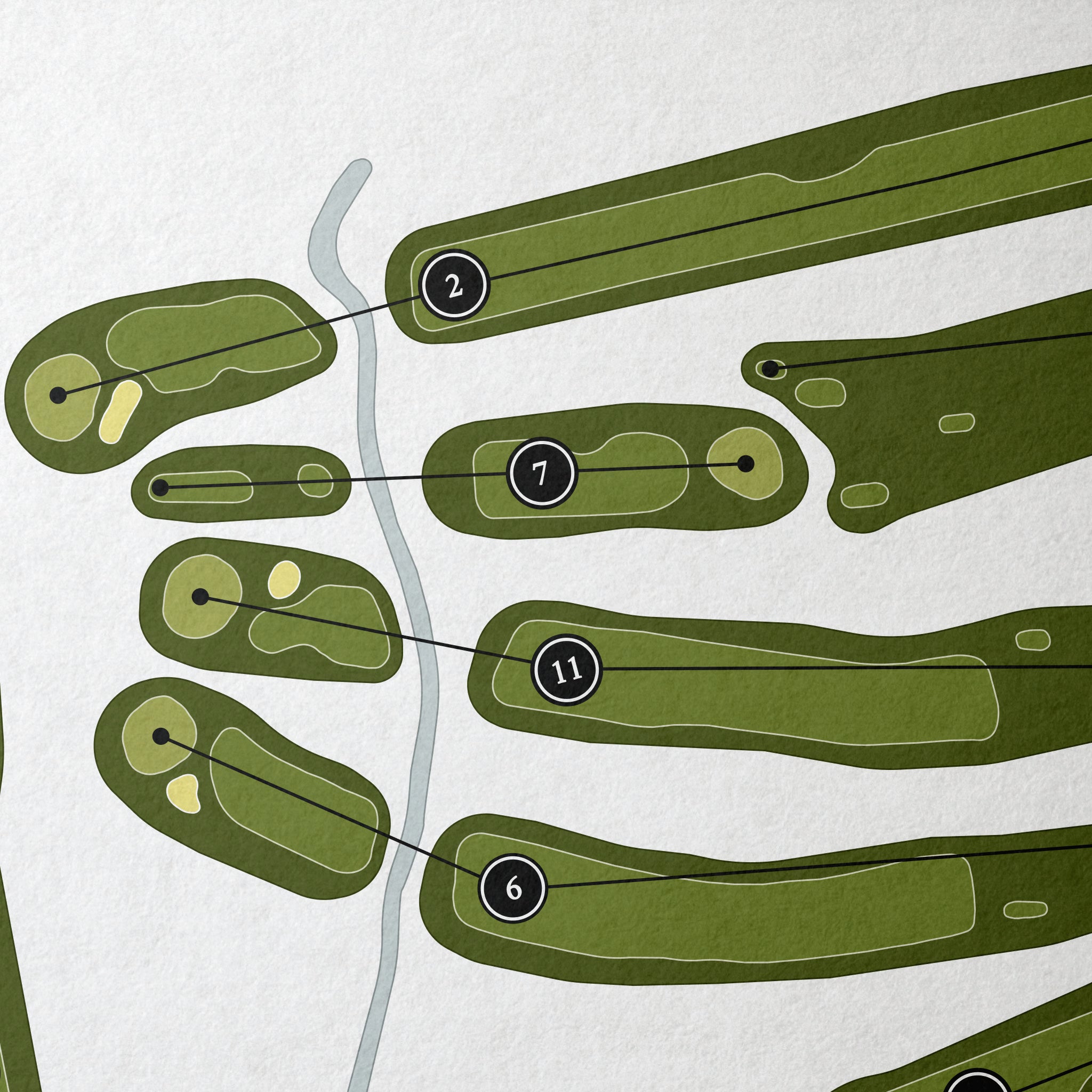 Coyote Creek Golf Club | Golf Course Print | Close Up