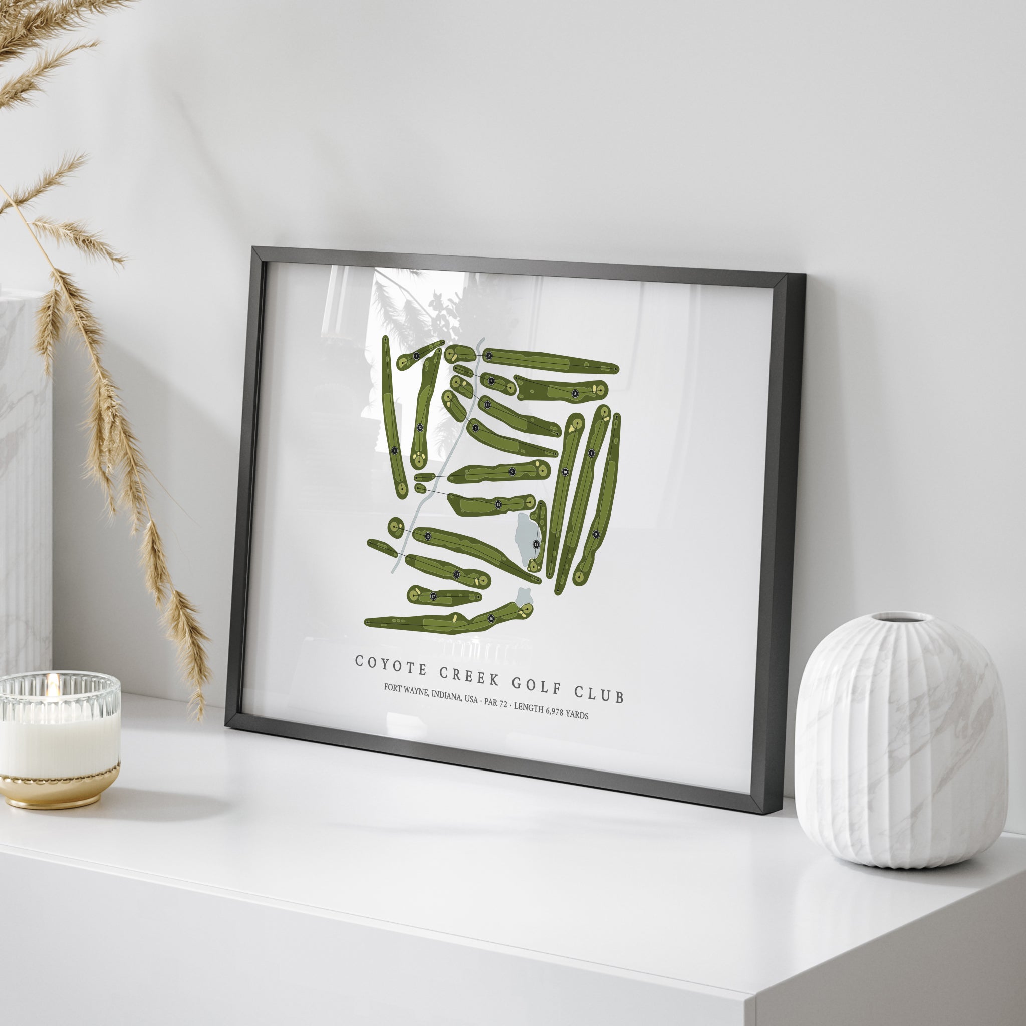 Coyote Creek Golf Club | Golf Course Print | On Table