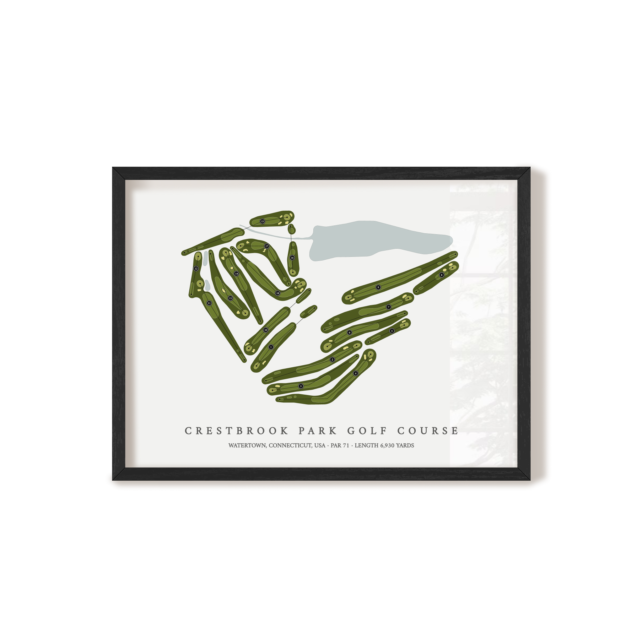 Crestbrook Park Golf Course | Golf Course Map | Black+Frame 