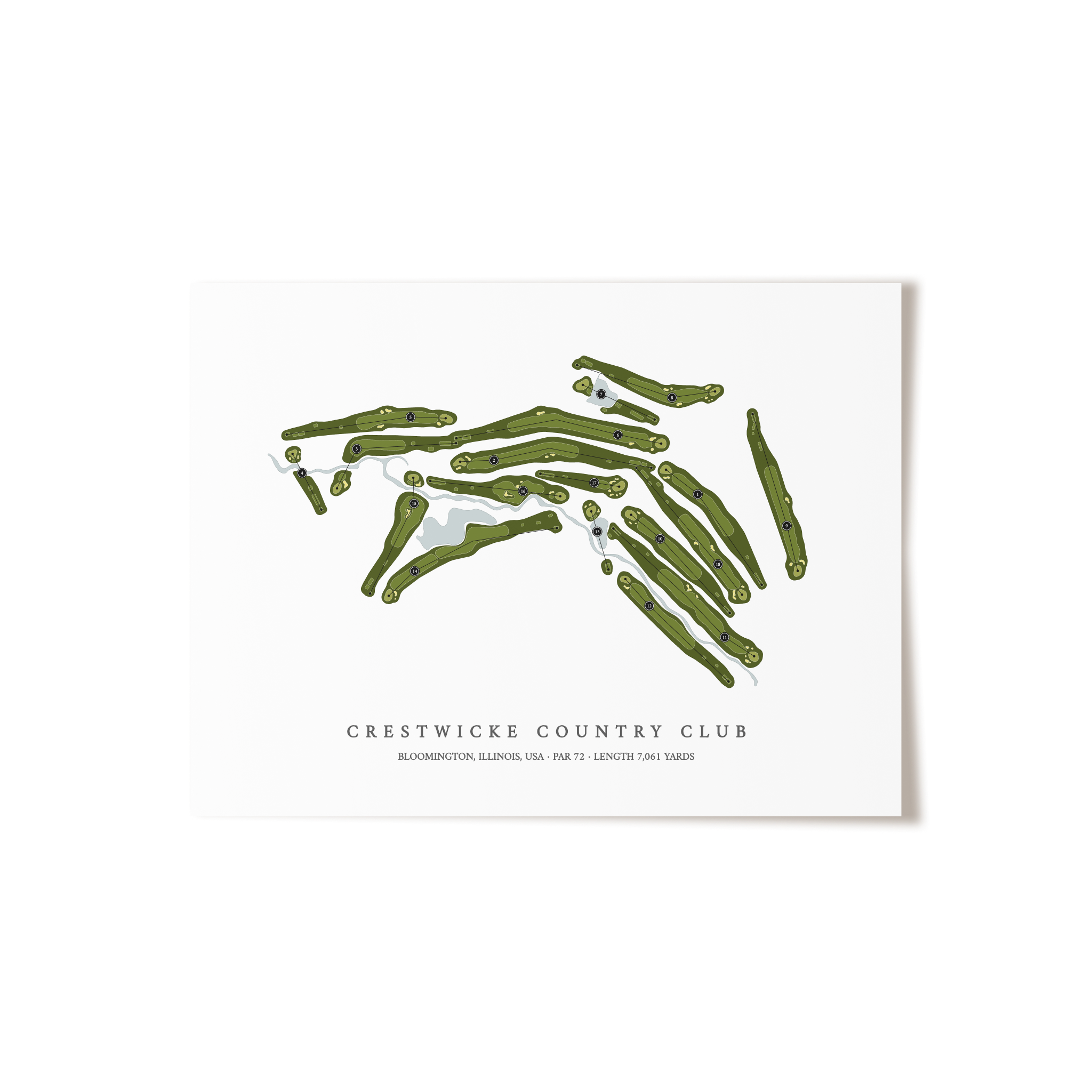 Crestwicke Country Club | Golf Course Print | Unframed