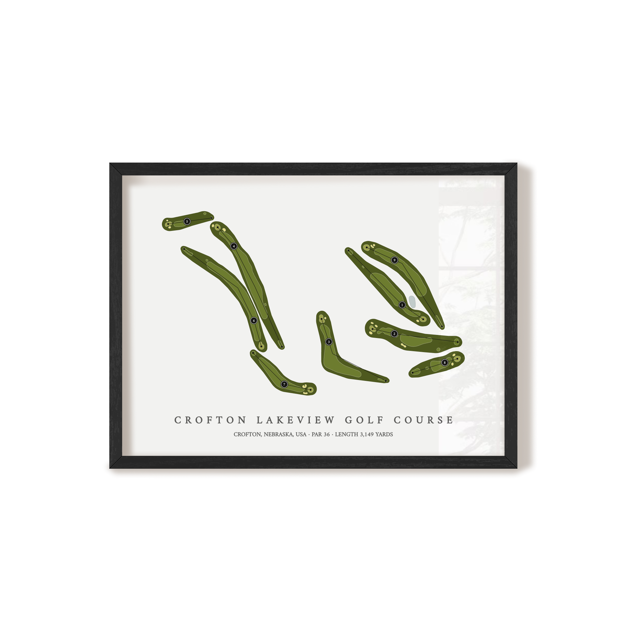 Crofton Lakeview Golf Course | Golf Course Map | Black+Frame 