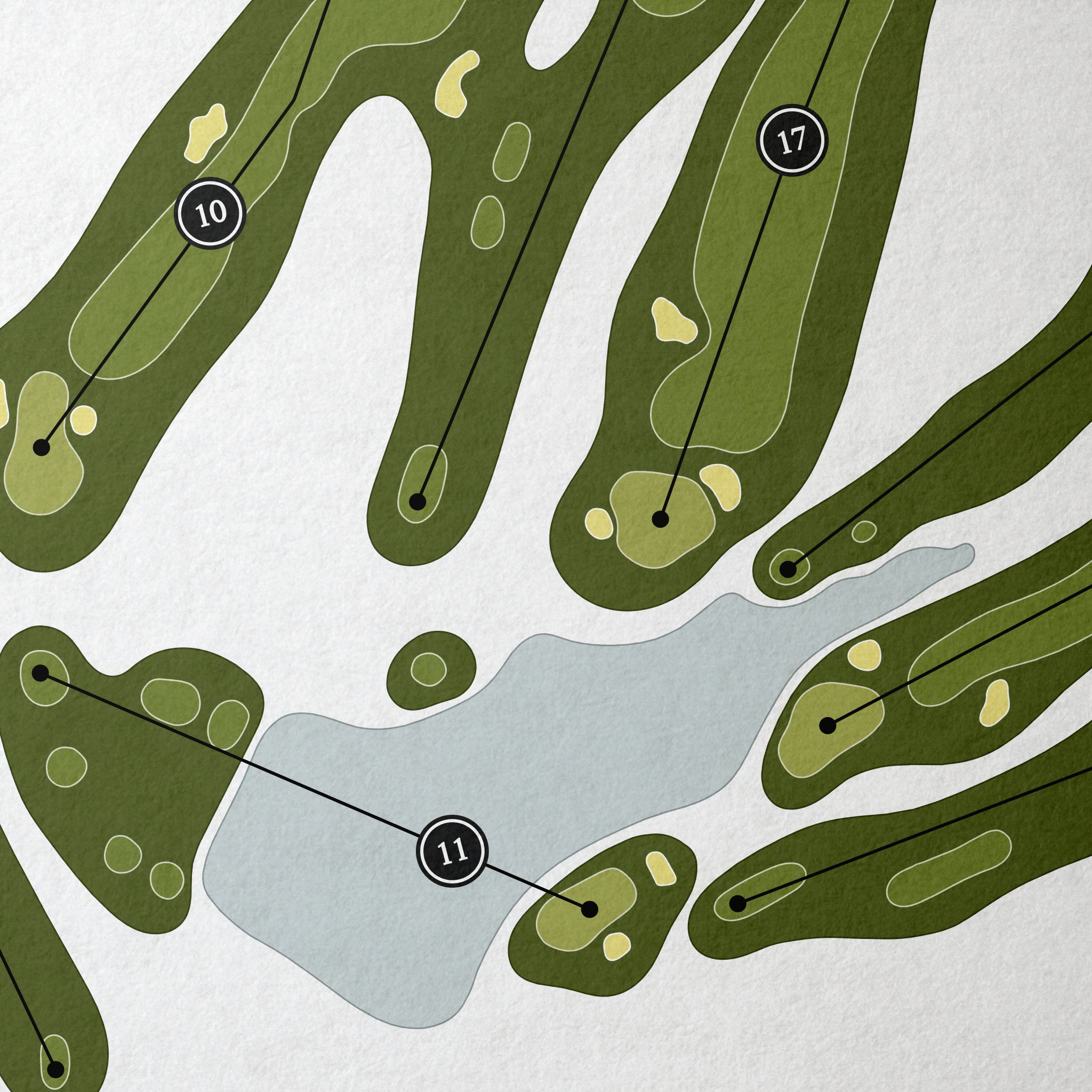 Crooked Tree Golf Course | Golf Course Map | Close Up 