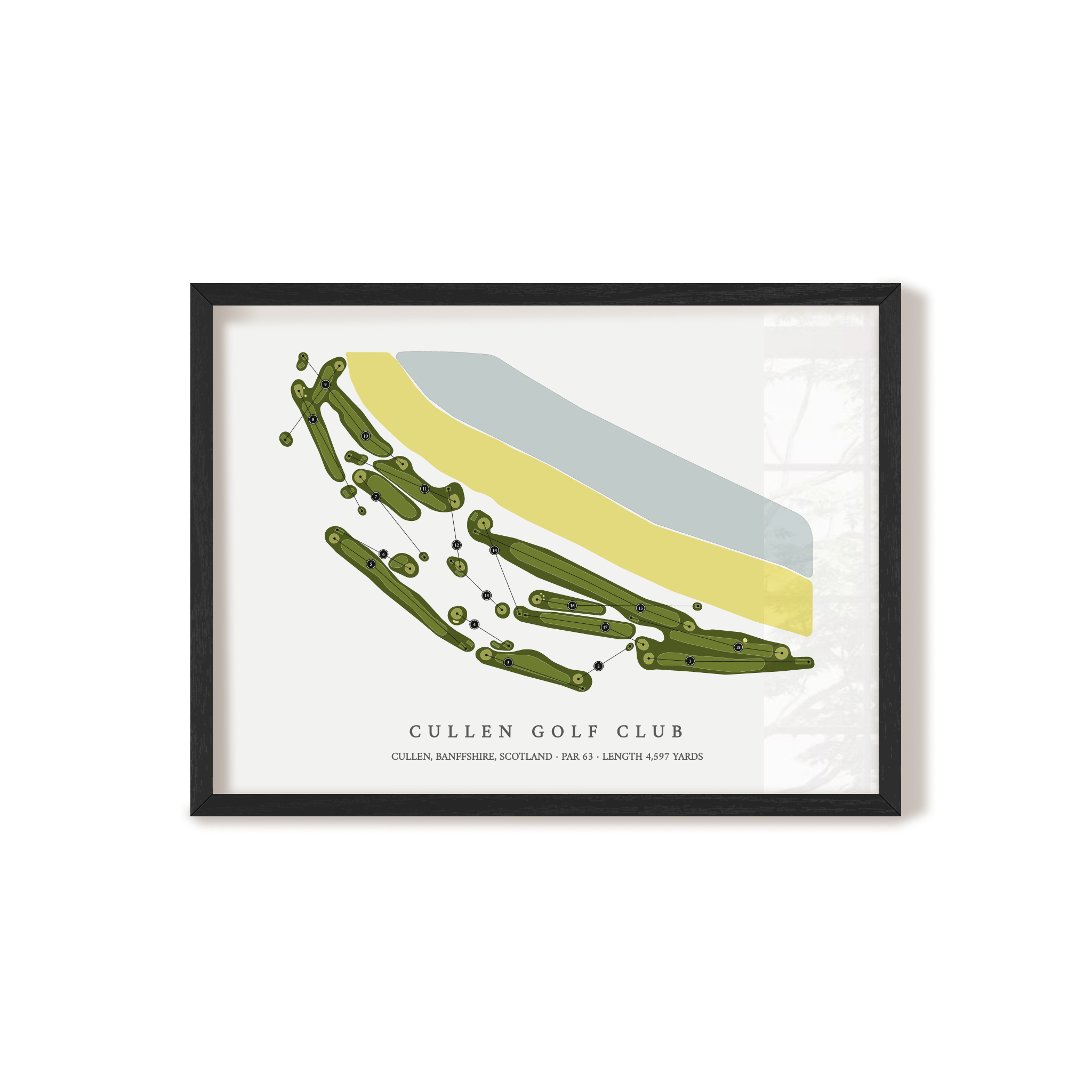 Cullen Golf Club | Golf Course Map | Black Frame 