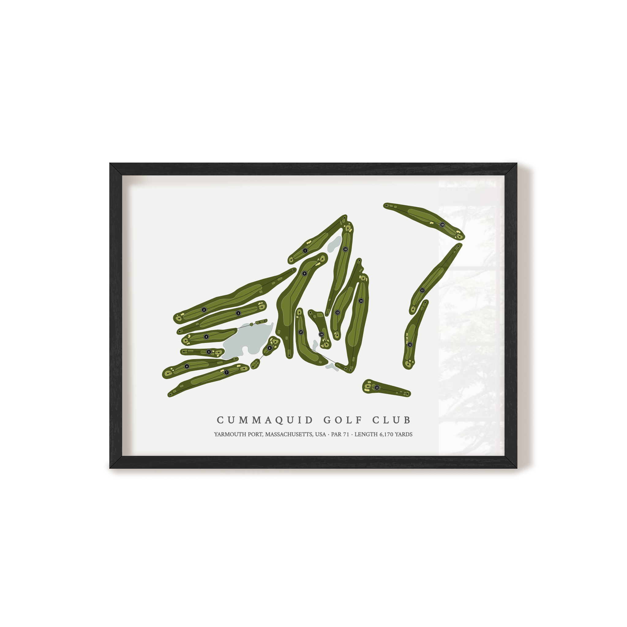 Cummaquid Golf Club | Golf Course Map | Black Frame 