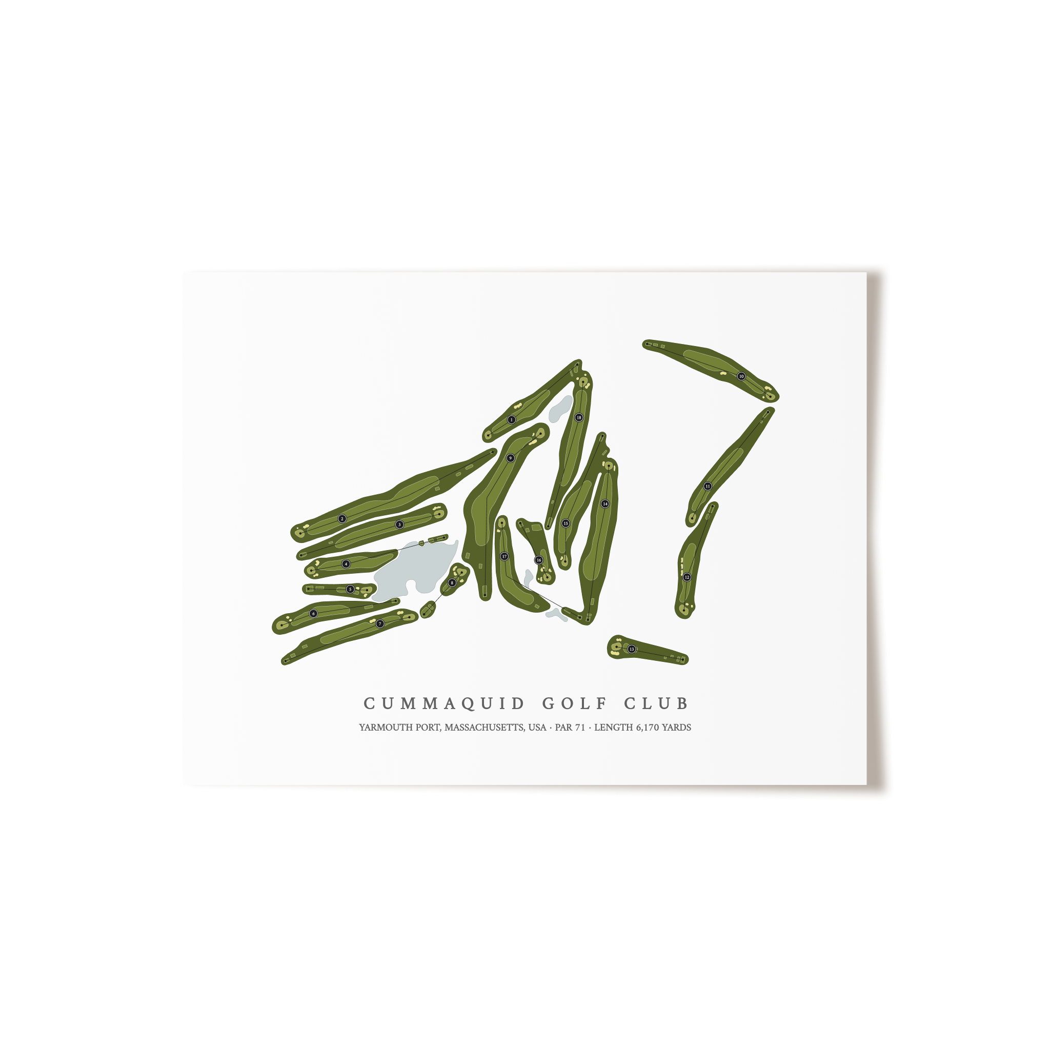 Cummaquid Golf Club | Golf Course Map | Unframed 