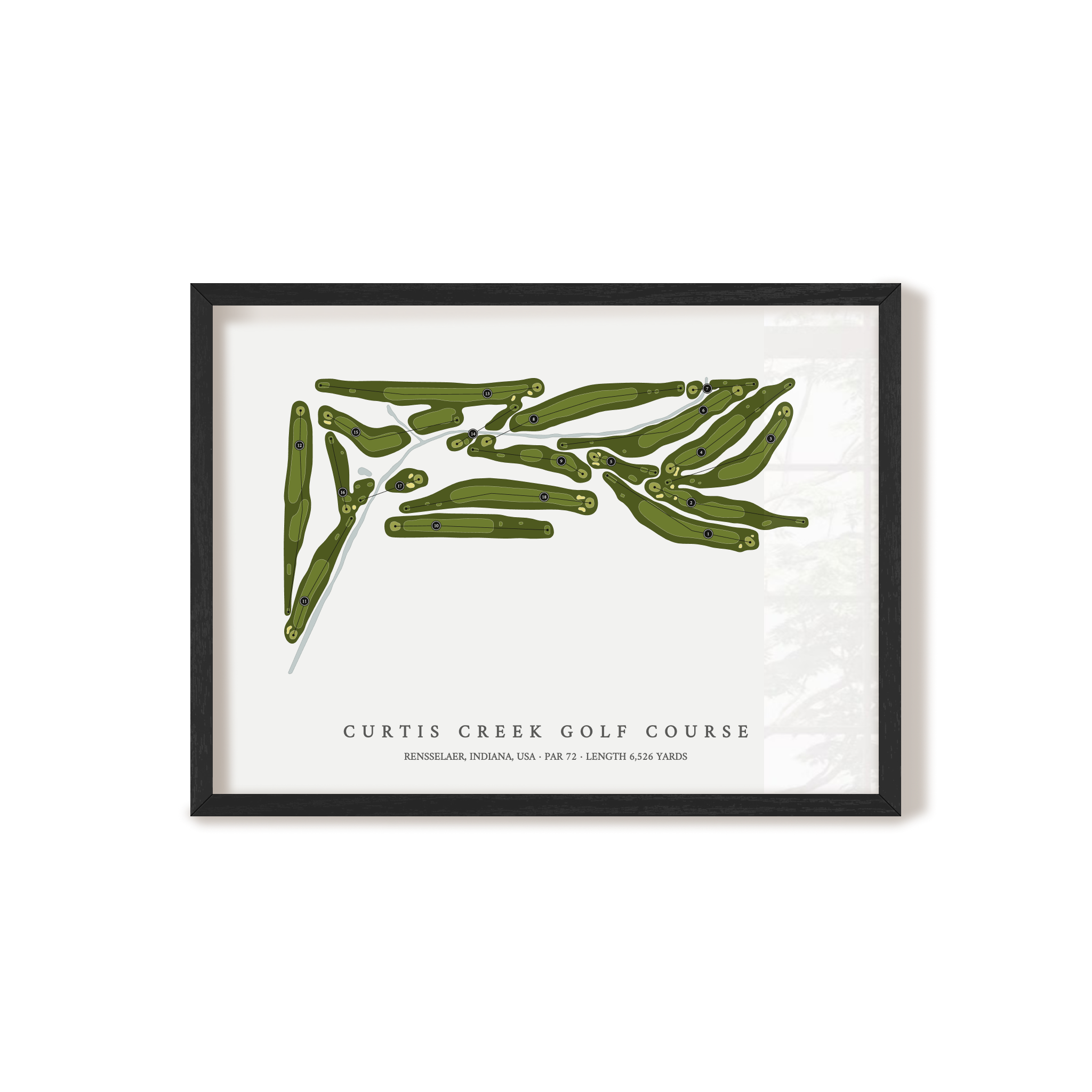 Curtis Creek Golf Course | Golf Course Map | Black Frame 
