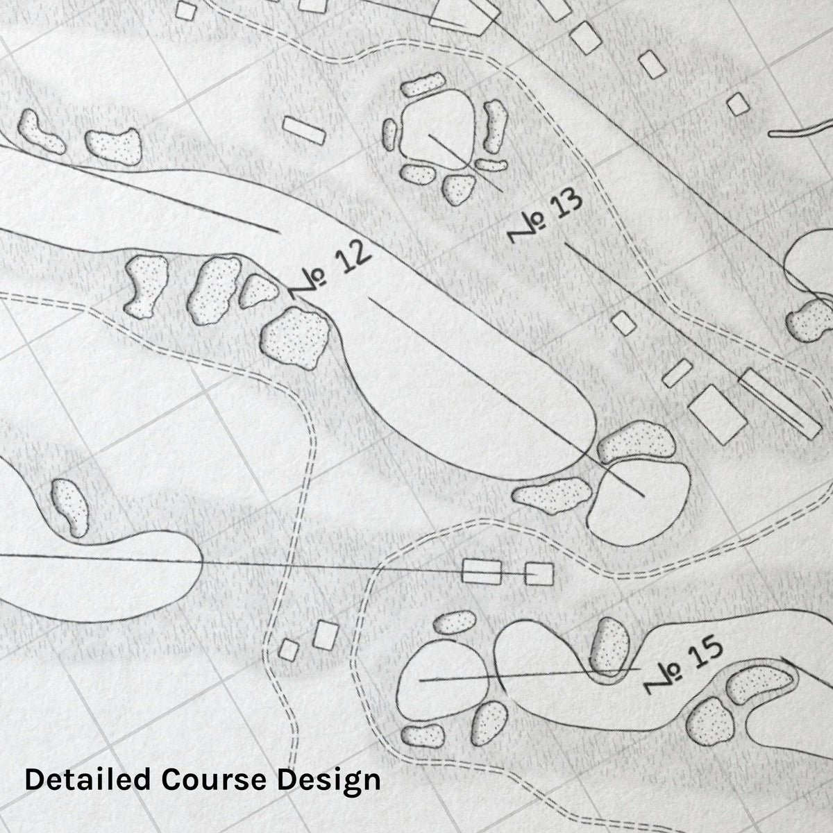 The Legacy Golf Map | Bespoke architectural art — hand-drawn to order ...