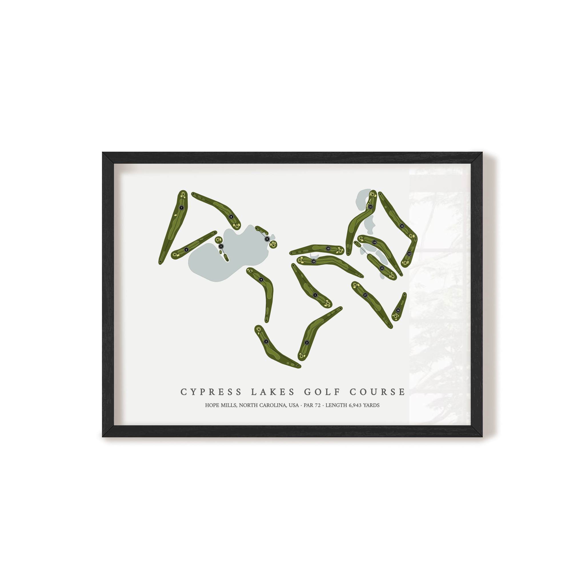 Cypress Lakes Golf Course | Golf Course Map | Black+Frame 