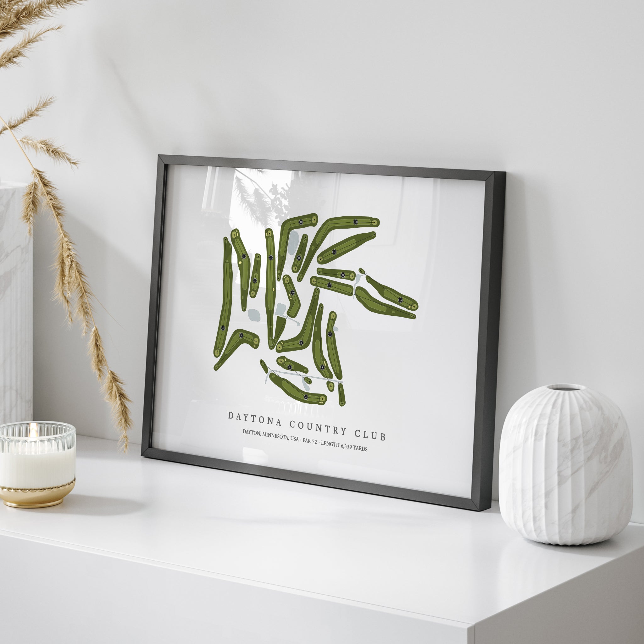 Daytona Country Club | Golf Course Map | On Table 