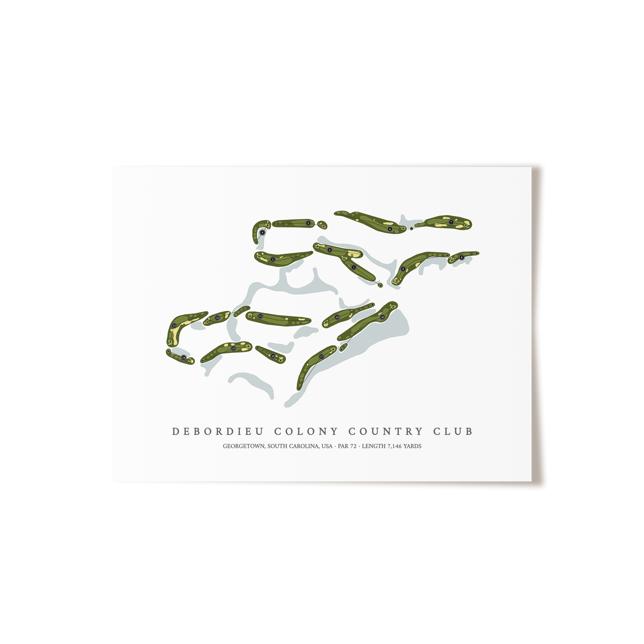 DeBordieu Colony Country Club  | Golf Course Print | Unframed 