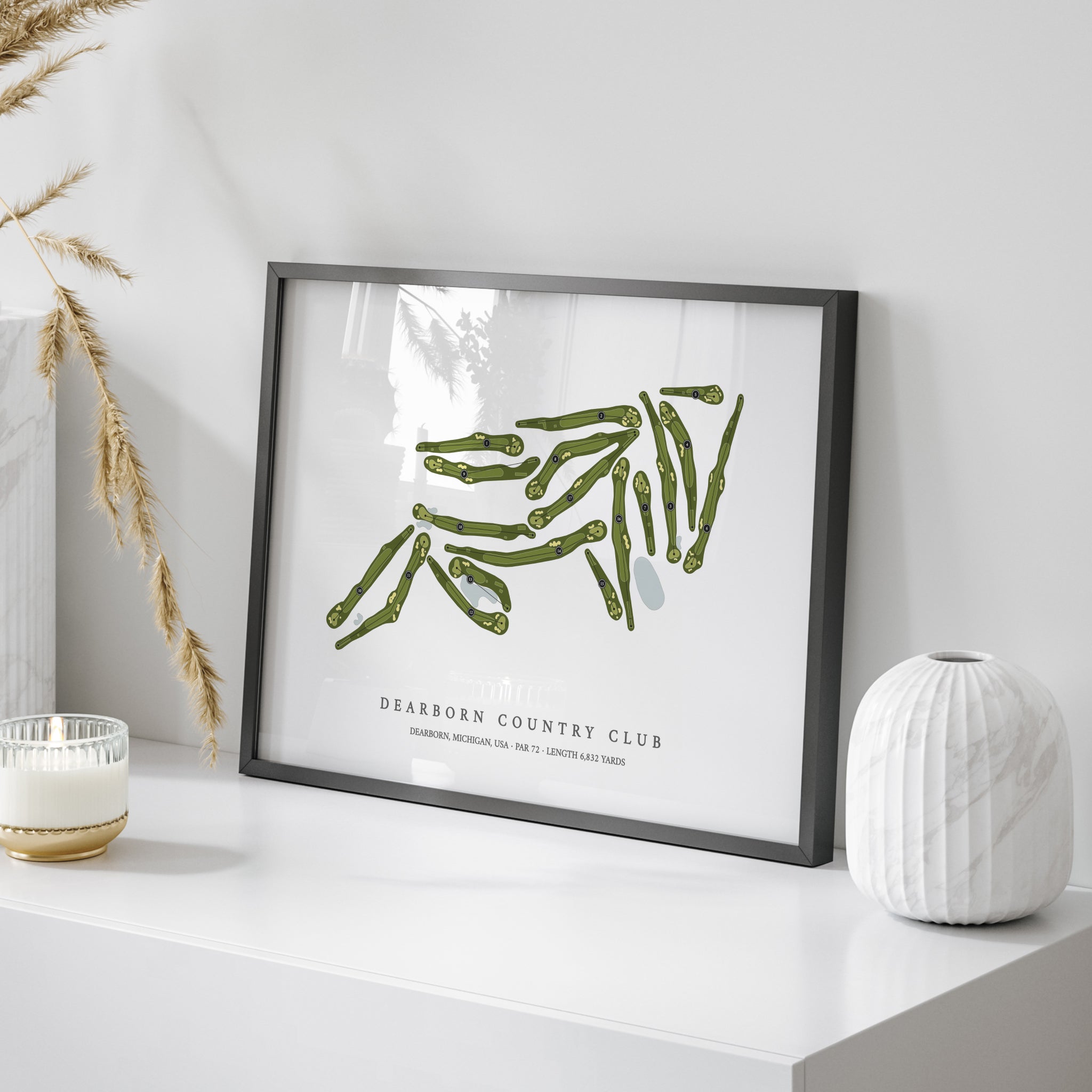 Dearborn Country Club | Golf Course Map | On Table 